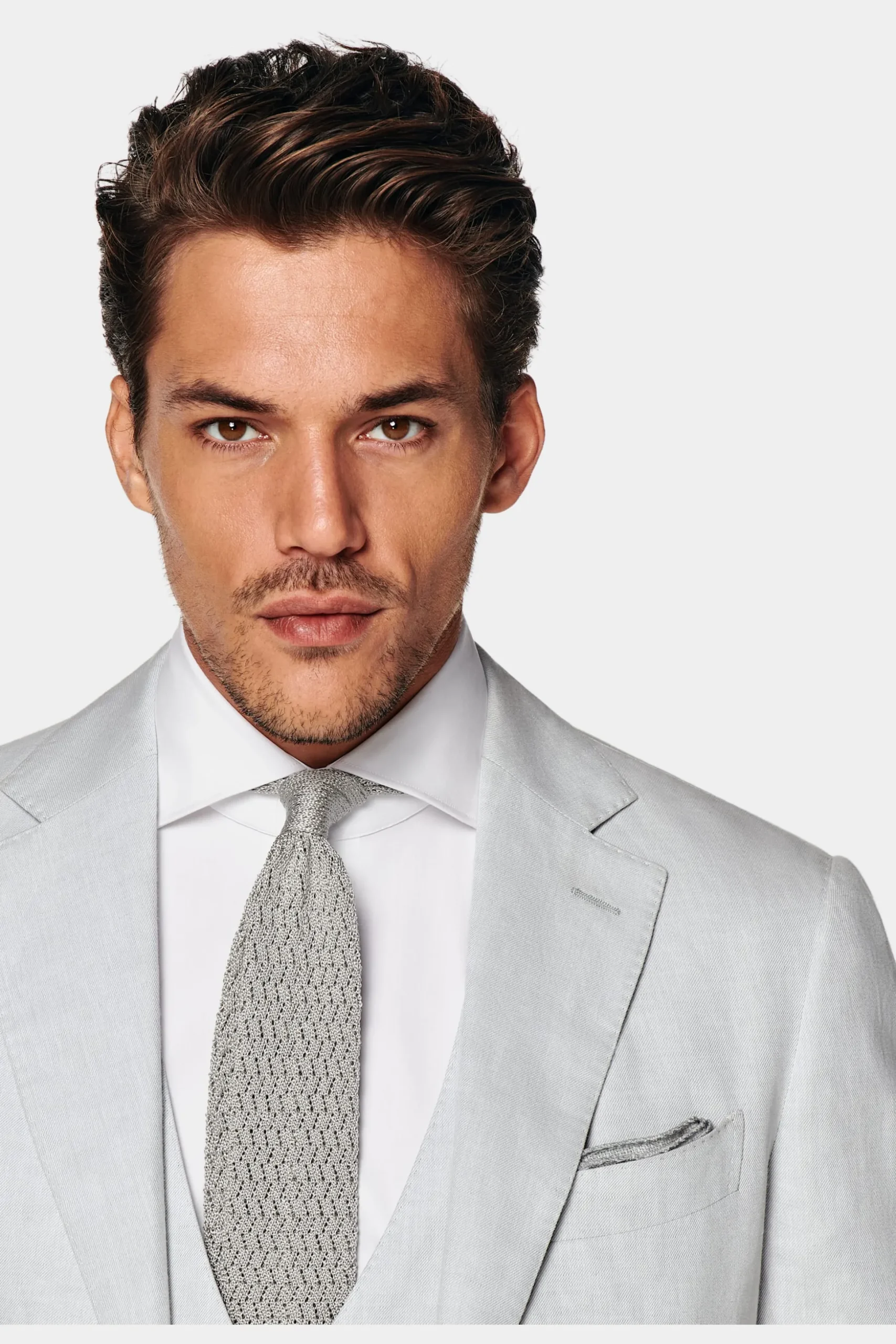SUITSUPPLY Havana Anzug Hellgrau-Männlich Casual Anzüge