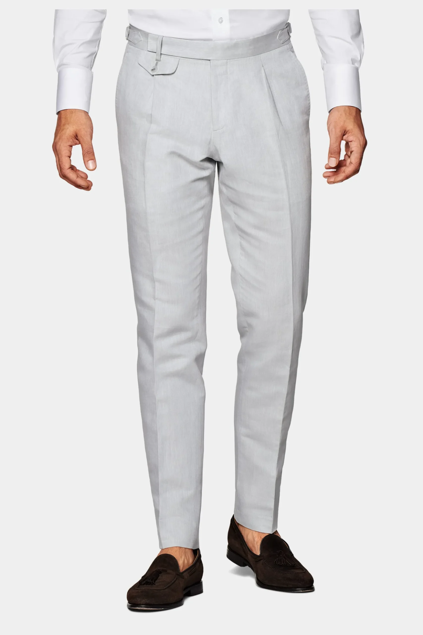 SUITSUPPLY Havana Anzug Hellgrau-Männlich Casual Anzüge