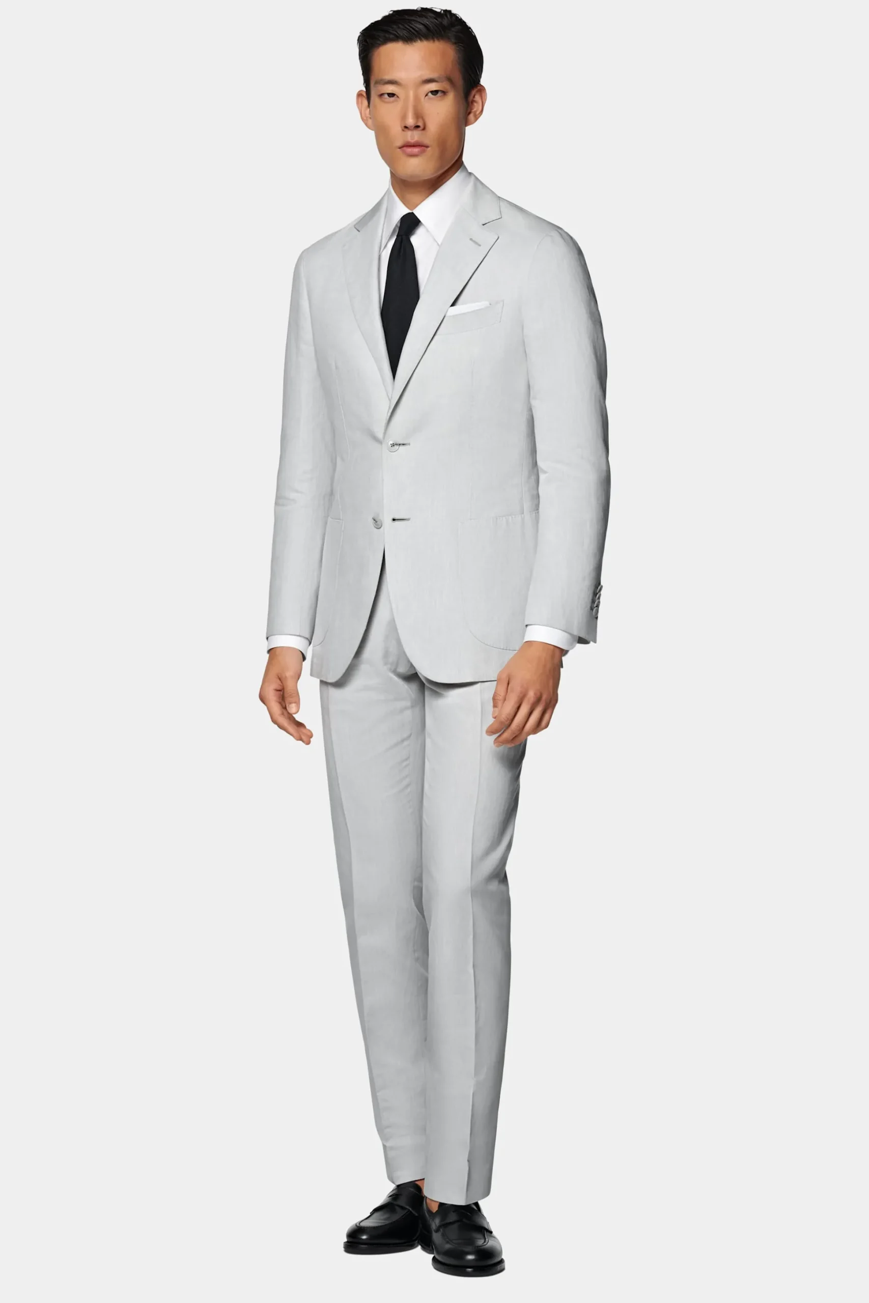 SUITSUPPLY Havana Anzug Hellgrau-Männlich Casual Anzüge