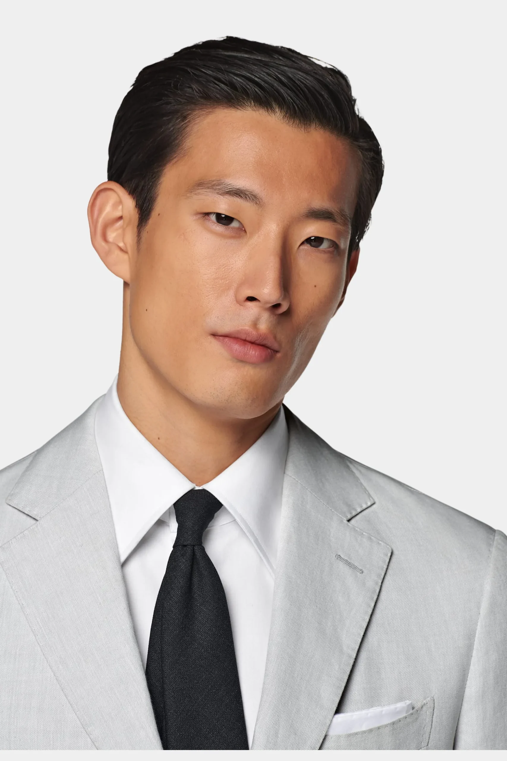 SUITSUPPLY Havana Anzug Hellgrau-Männlich Casual Anzüge