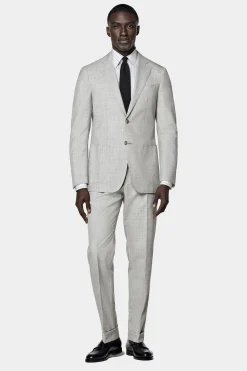 SUITSUPPLY Havana Anzug Hellgrau-Männlich Business Anzüge