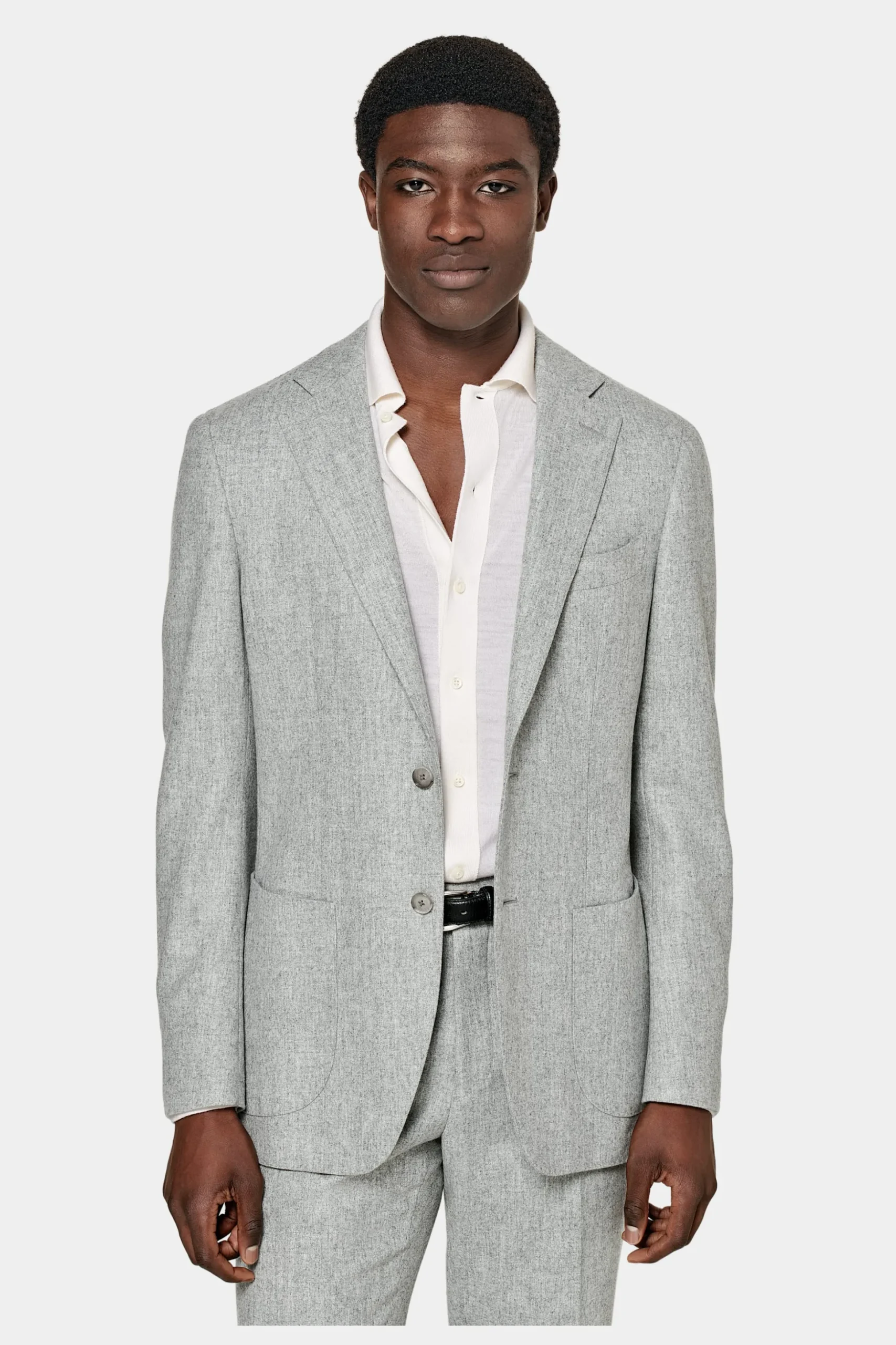 SUITSUPPLY Havana Anzug Hellgrau-Männlich Casual Anzüge
