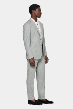 SUITSUPPLY Havana Anzug Hellgrau-Männlich Casual Anzüge