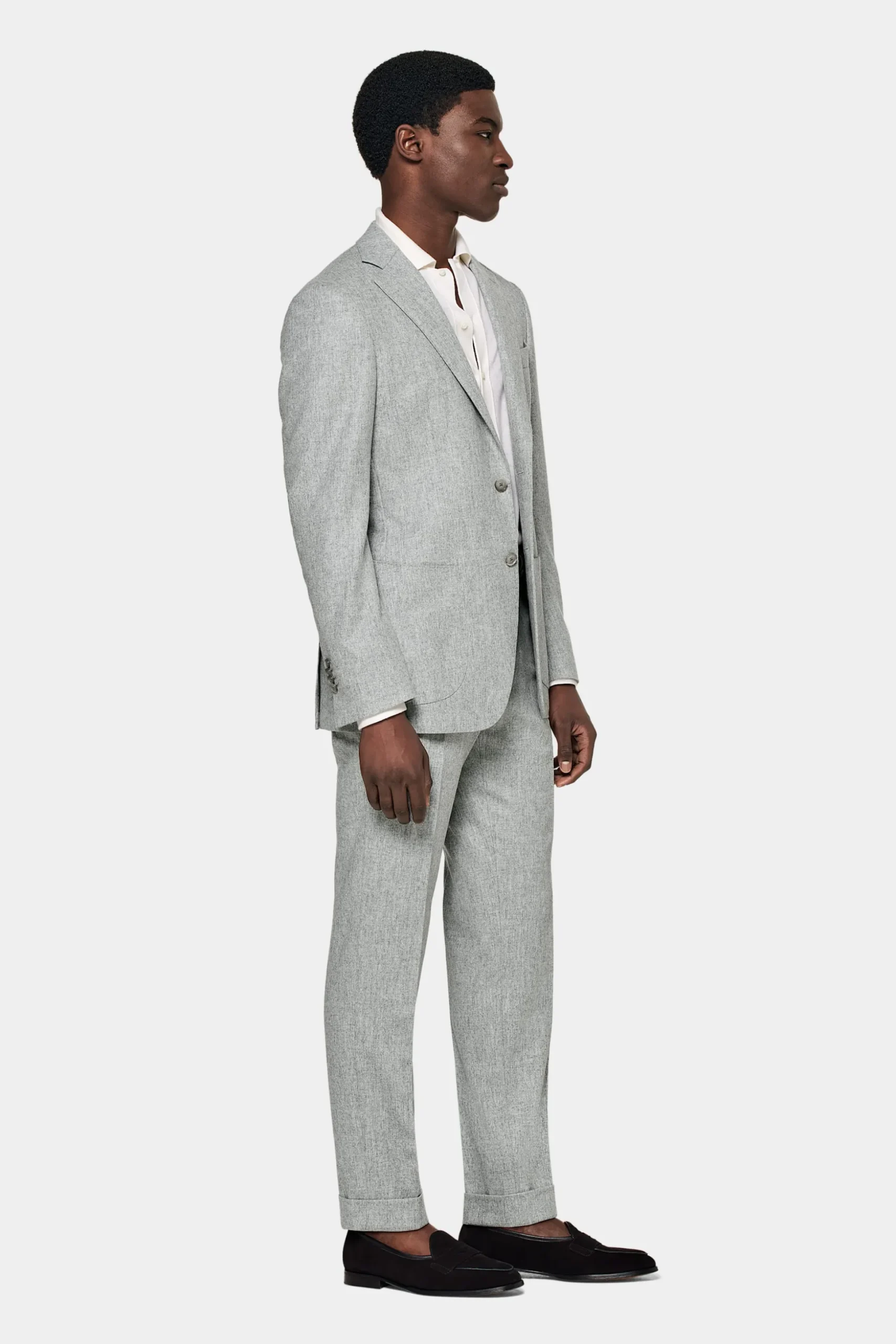 SUITSUPPLY Havana Anzug Hellgrau-Männlich Casual Anzüge