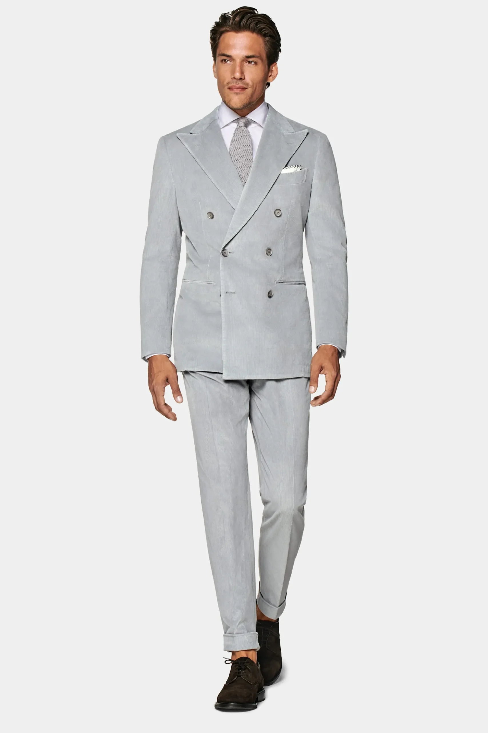 SUITSUPPLY Havana Anzug Hellgrau-Männlich Casual Anzüge