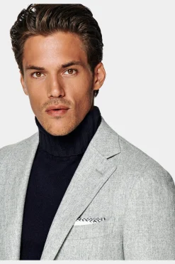 SUITSUPPLY Havana Anzug Hellgrau-Männlich Casual Anzüge