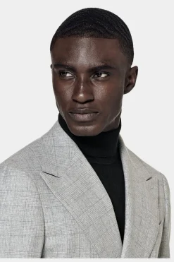 SUITSUPPLY Havana Anzug Hellgrau Mit Karo-Männlich Casual Anzüge