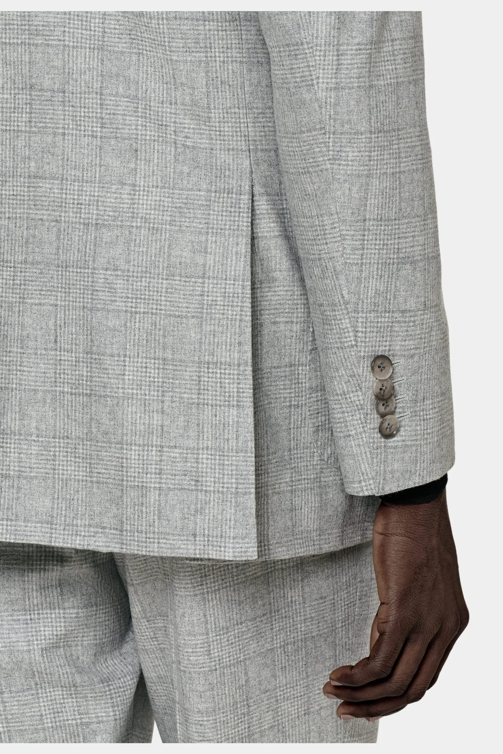 SUITSUPPLY Havana Anzug Hellgrau Mit Karo-Männlich Casual Anzüge