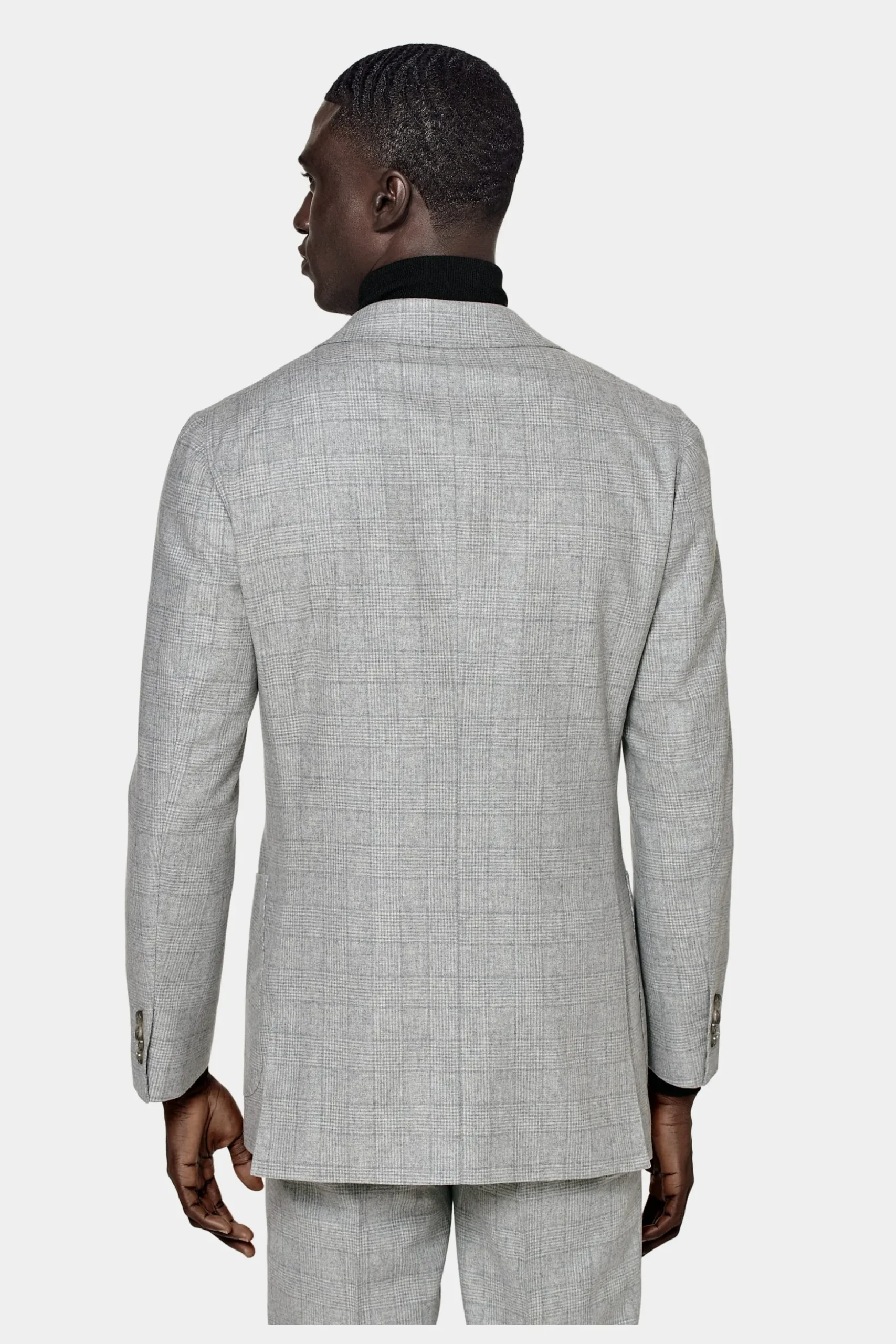 SUITSUPPLY Havana Anzug Hellgrau Mit Karo-Männlich Casual Anzüge