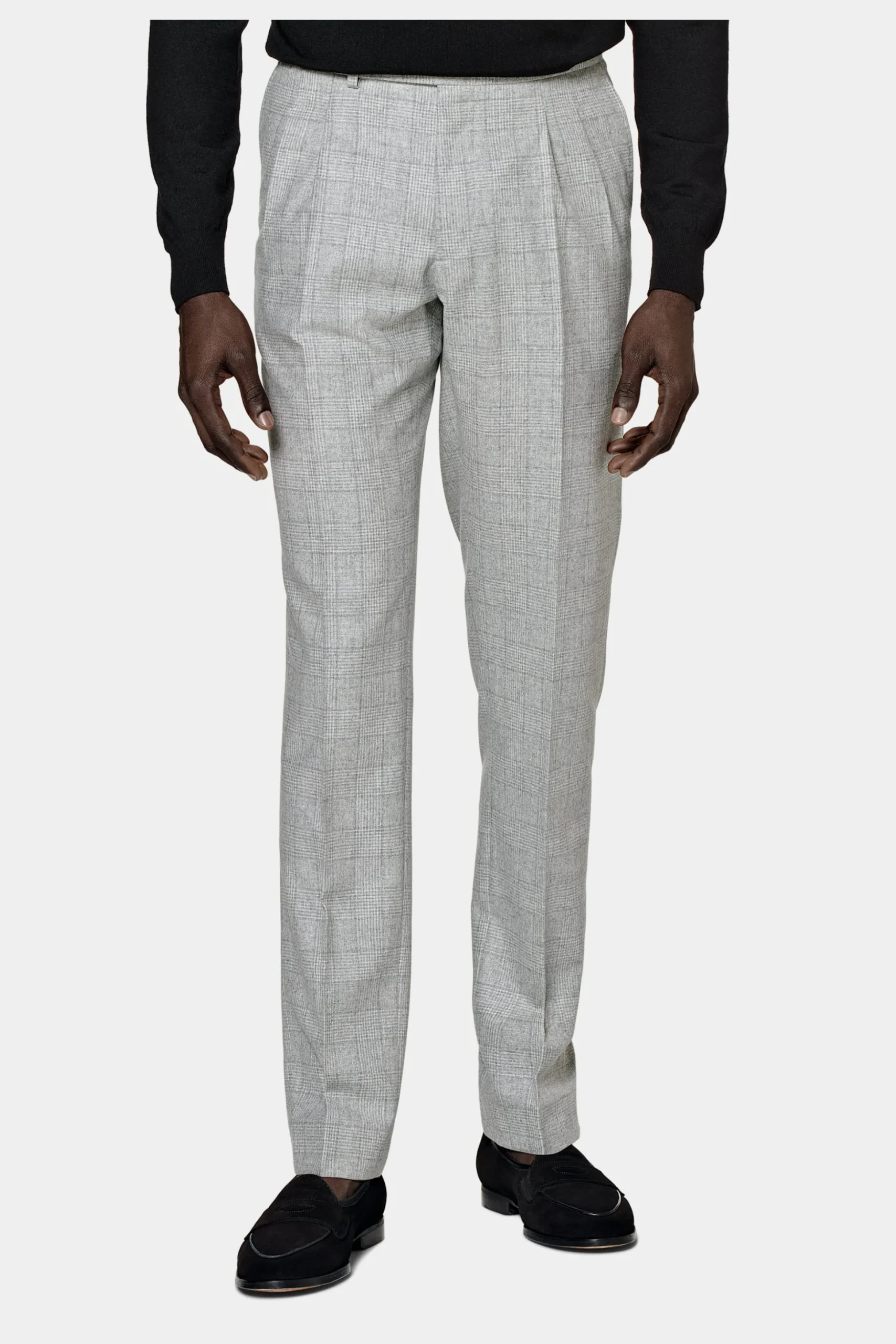 SUITSUPPLY Havana Anzug Hellgrau Mit Karo-Männlich Casual Anzüge