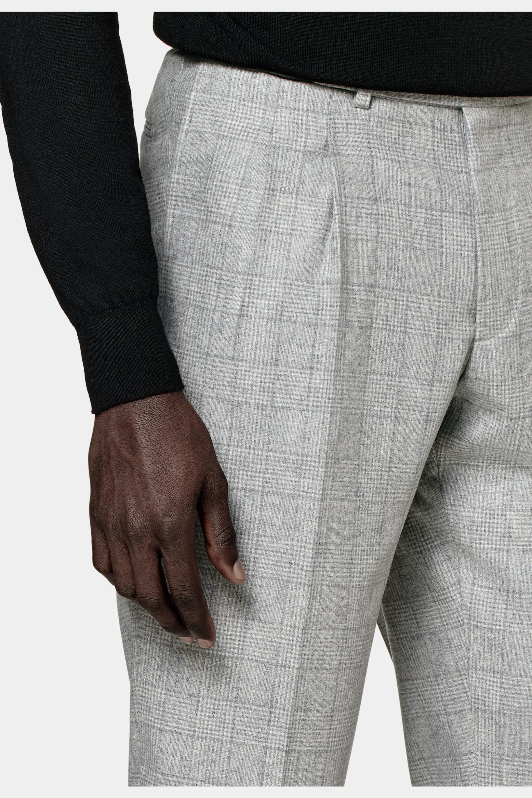 SUITSUPPLY Havana Anzug Hellgrau Mit Karo-Männlich Casual Anzüge