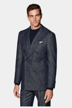 SUITSUPPLY Havana Anzug Mittelblau-Männlich Casual Anzüge
