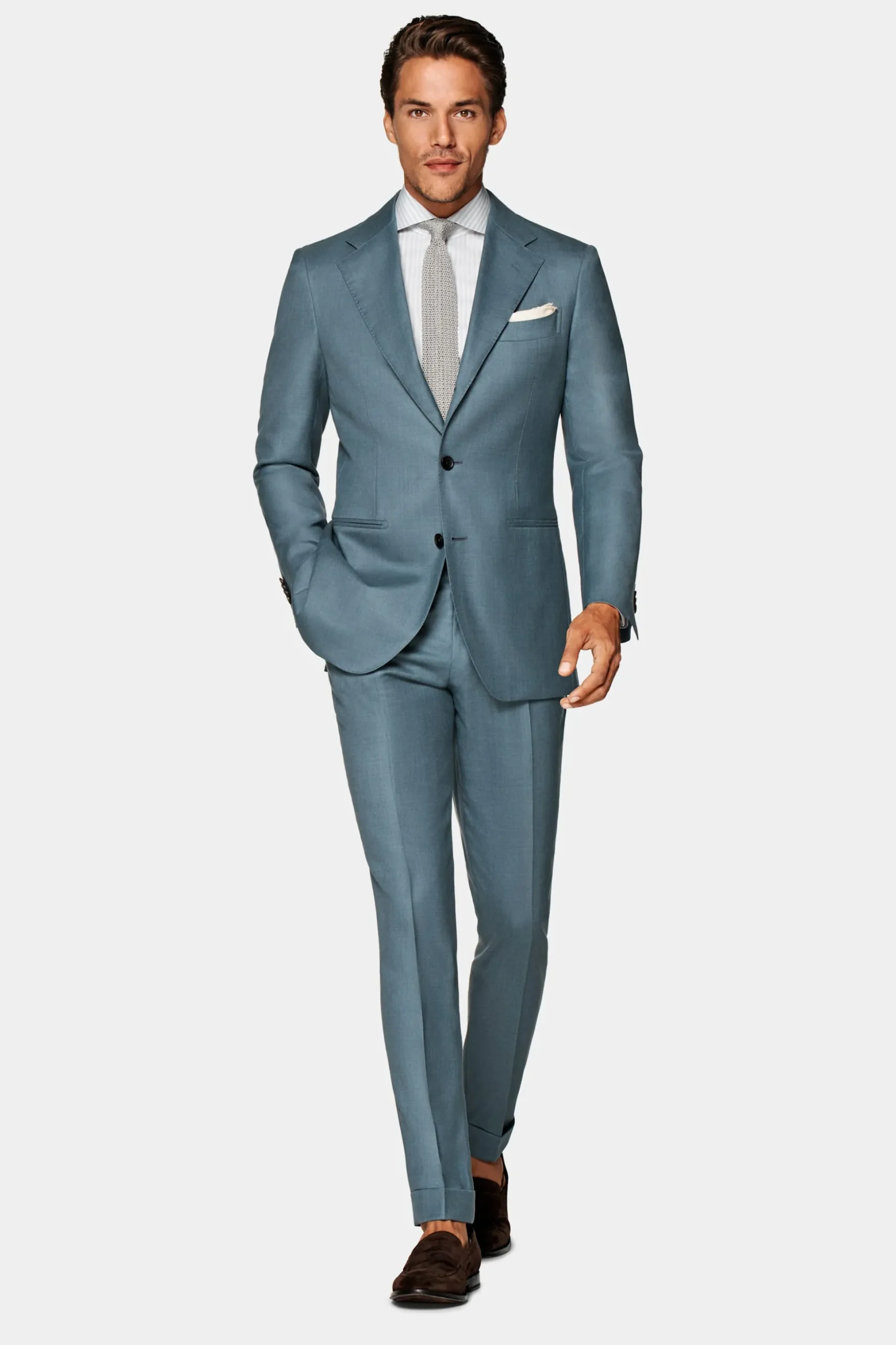 SUITSUPPLY Havana Anzug Mittelblau-Männlich Business Anzüge