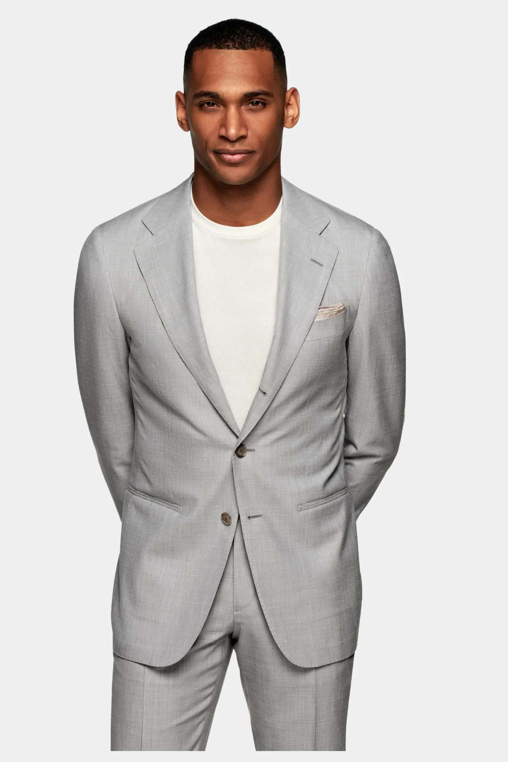 SUITSUPPLY Havana Anzug Mittelgrau-Männlich Casual Anzüge