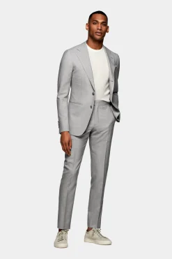 SUITSUPPLY Havana Anzug Mittelgrau-Männlich Casual Anzüge