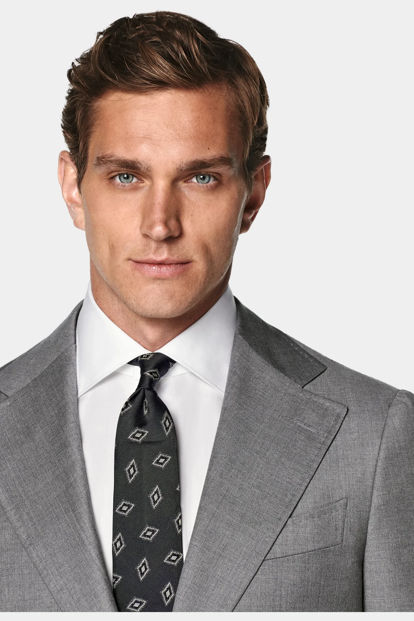 SUITSUPPLY Havana Anzug Mittelgrau-Männlich Business Anzüge