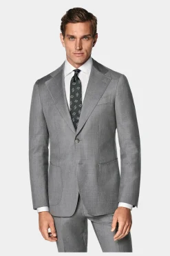 SUITSUPPLY Havana Anzug Mittelgrau-Männlich Business Anzüge