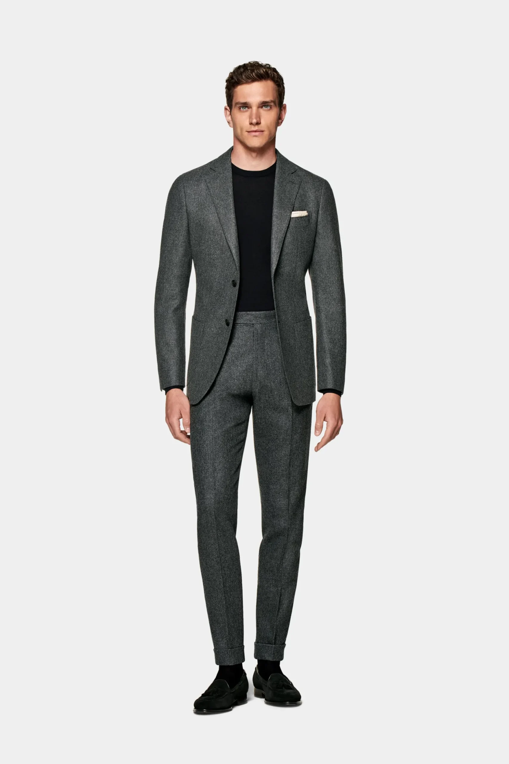 SUITSUPPLY Havana Anzug Mittelgrau-Männlich Casual Anzüge