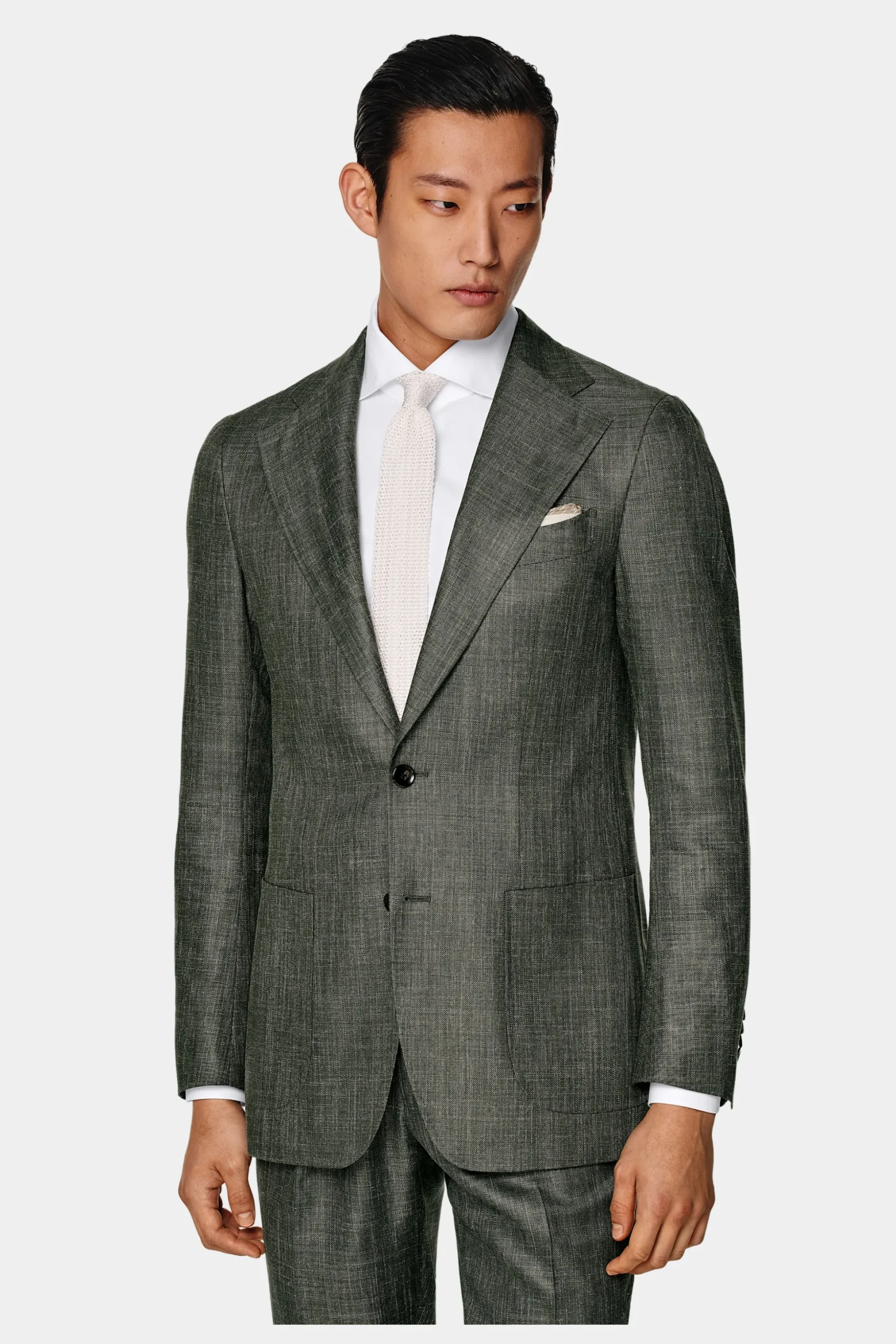 SUITSUPPLY Havana Anzug Mittelgrün-Männlich Casual Anzüge