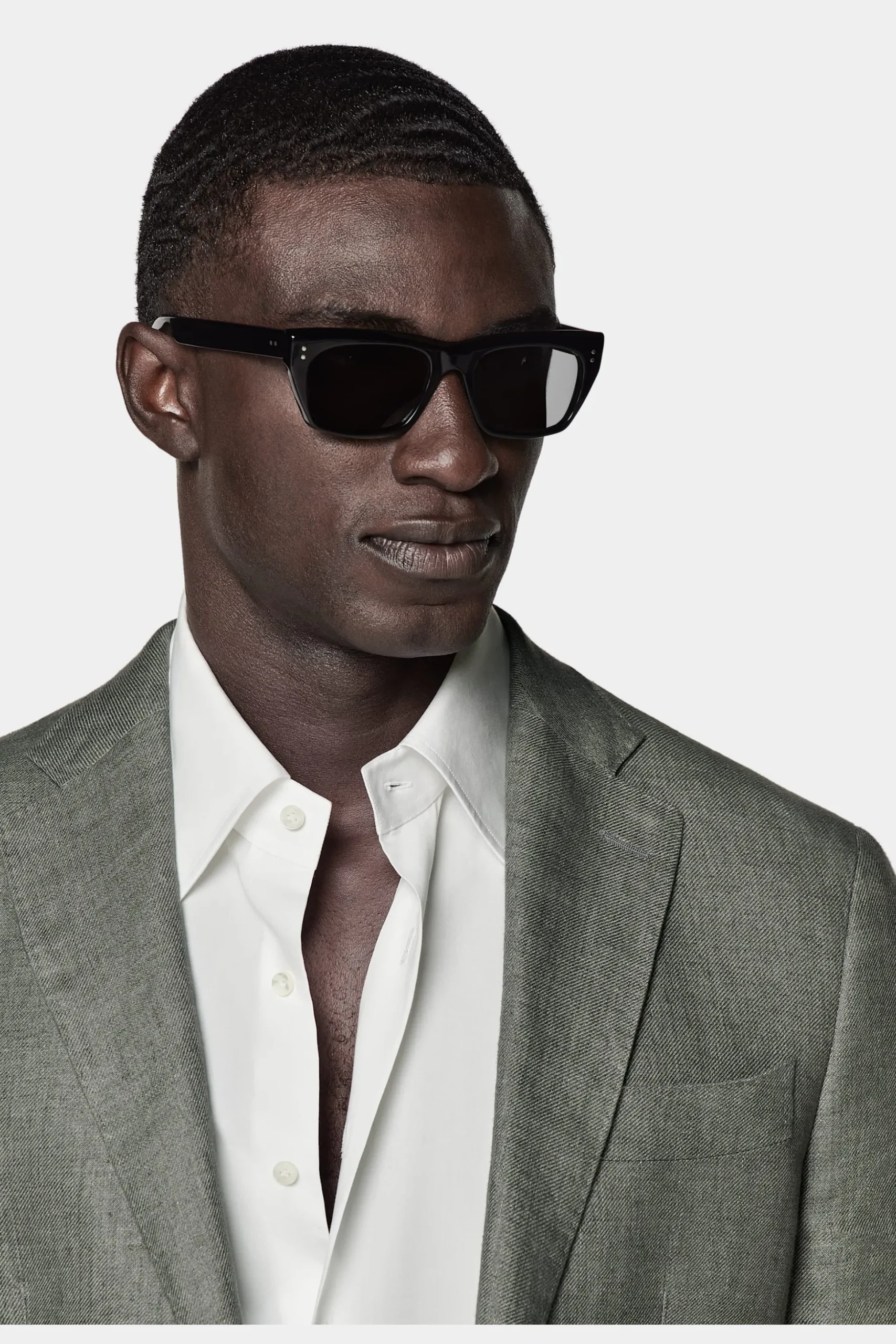 SUITSUPPLY Havana Anzug Mittelgrün-Männlich Leinenanzüge
