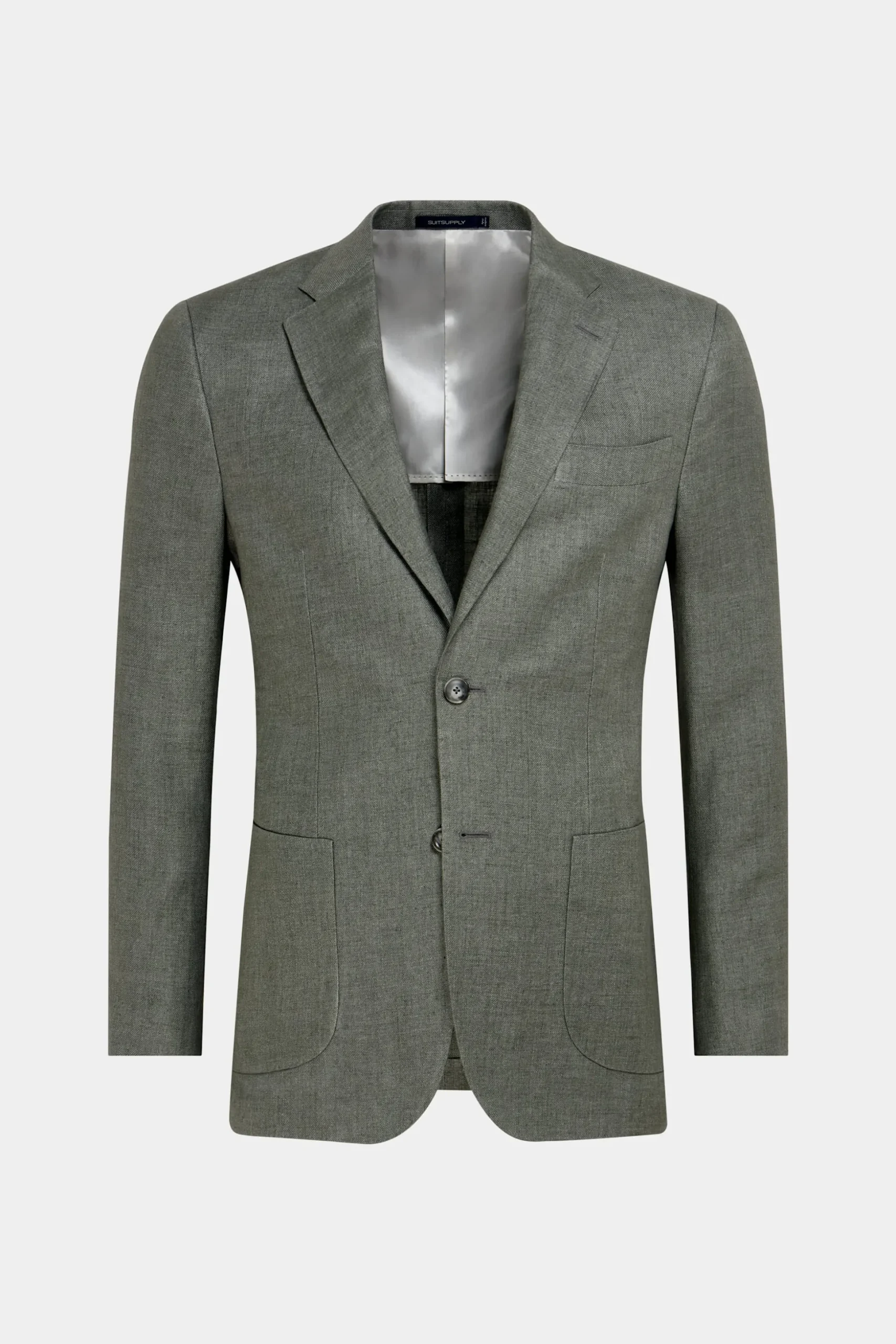SUITSUPPLY Havana Anzug Mittelgrün-Männlich Leinenanzüge