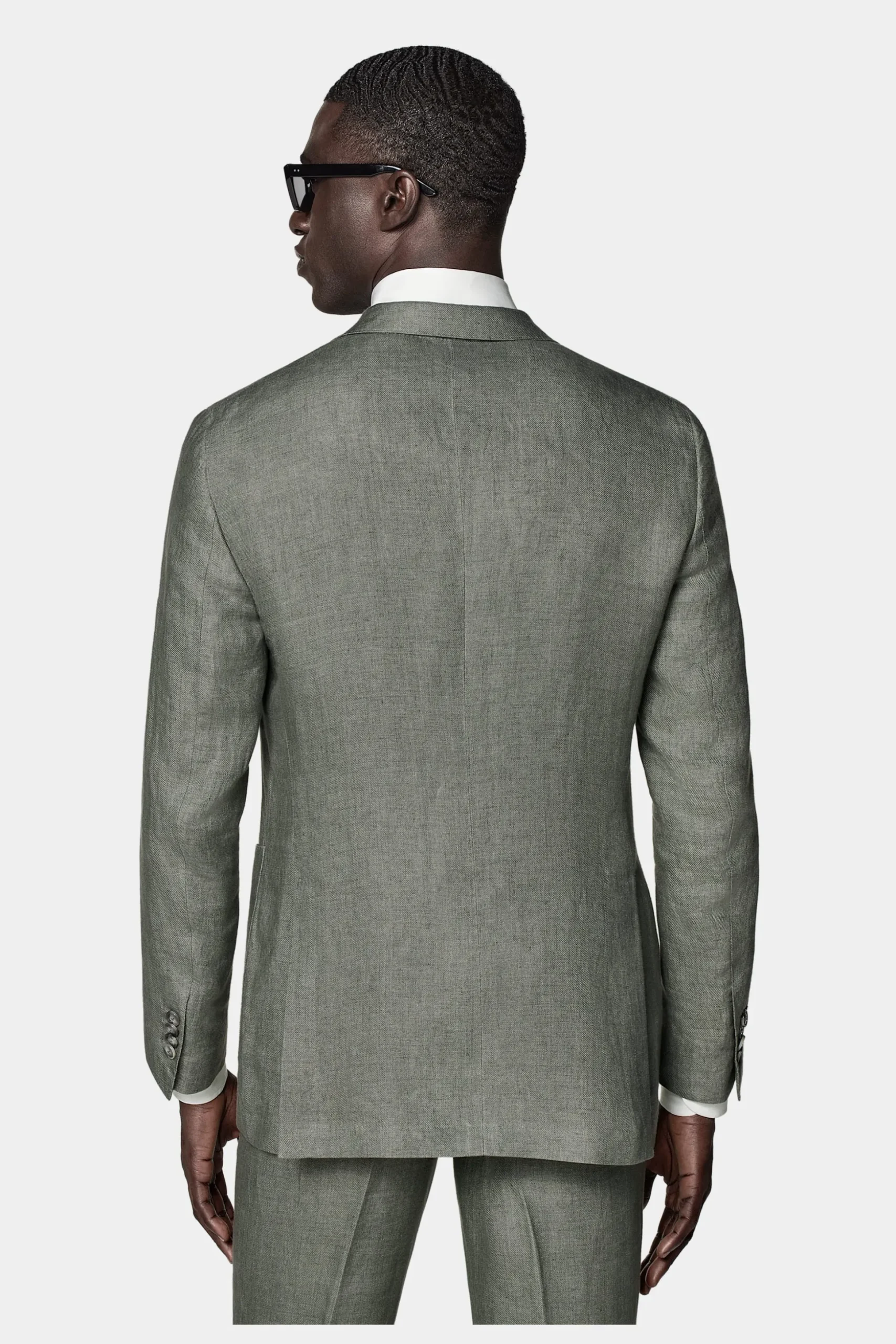SUITSUPPLY Havana Anzug Mittelgrün-Männlich Leinenanzüge