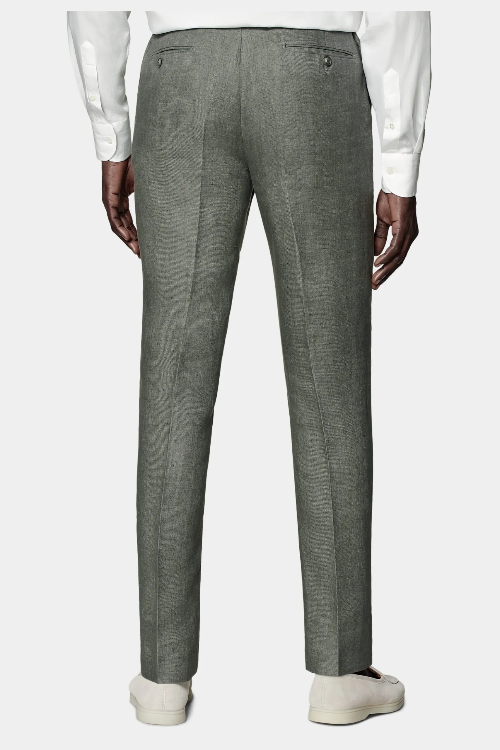 SUITSUPPLY Havana Anzug Mittelgrün-Männlich Leinenanzüge