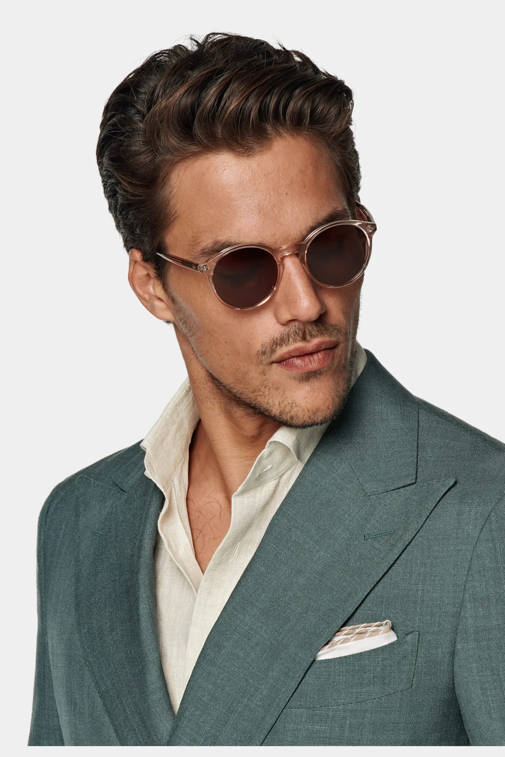 SUITSUPPLY Havana Anzug Mittelgrün-Männlich Casual Anzüge