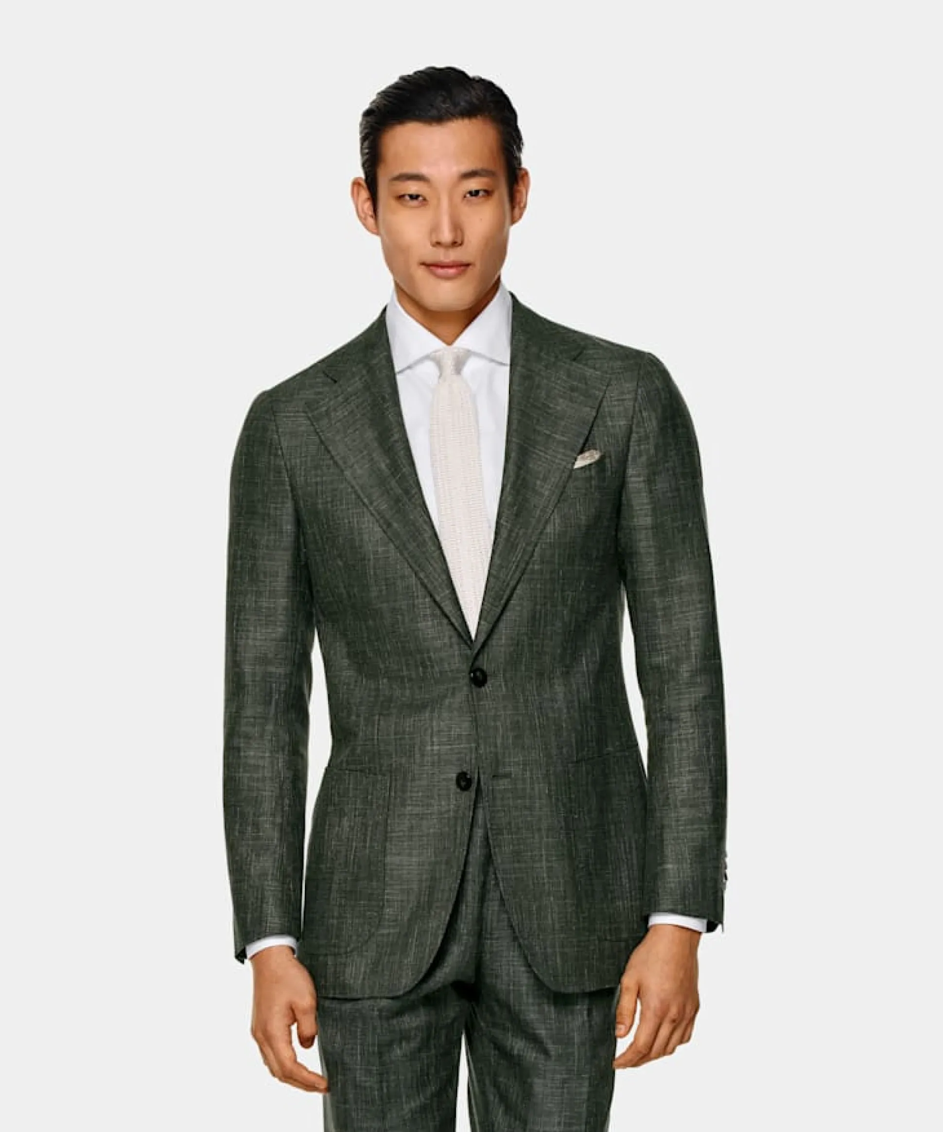SUITSUPPLY Havana Anzug Mittelgrün-Männlich Casual Anzüge