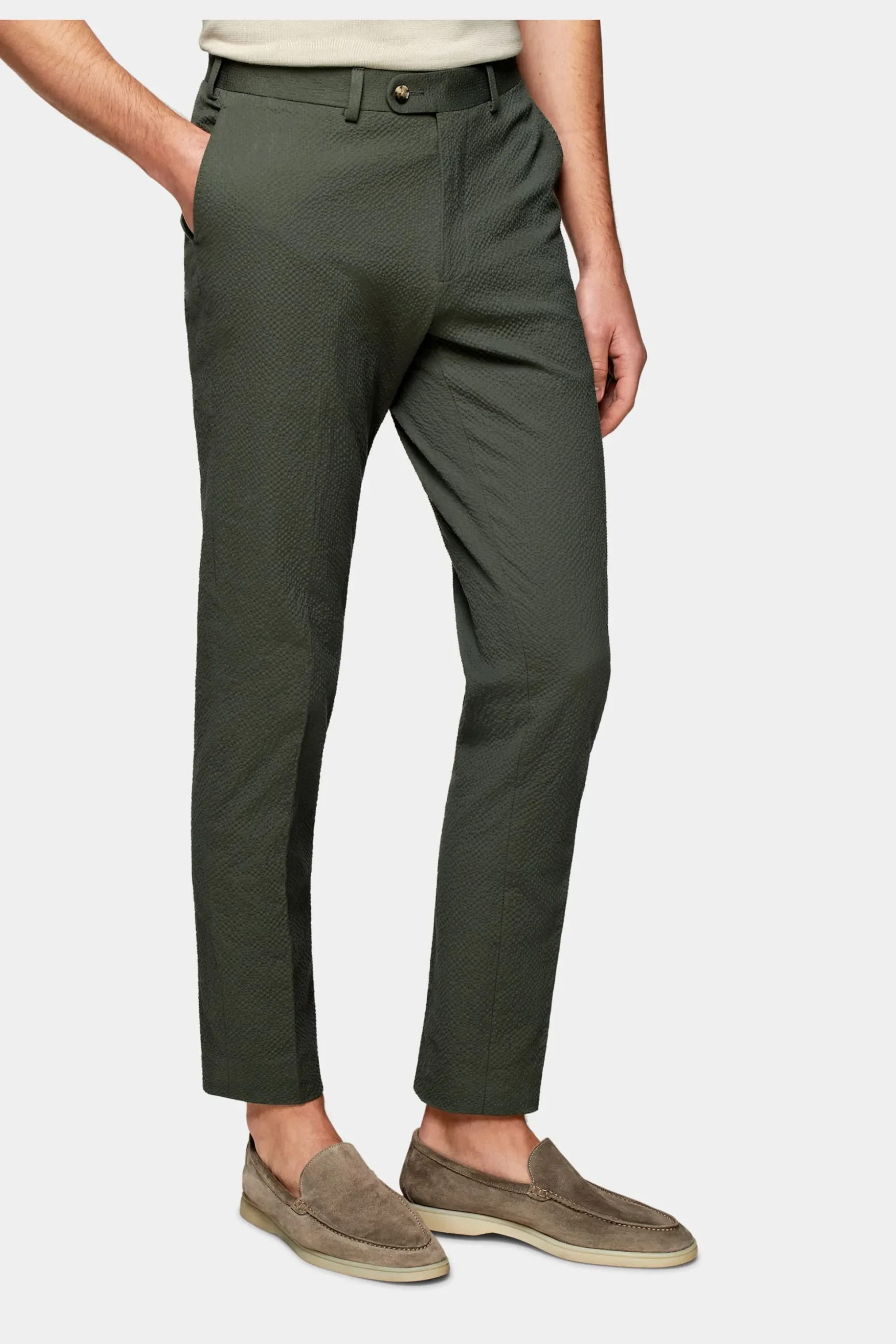 SUITSUPPLY Havana Anzug Mittelgrün-Männlich Casual Anzüge