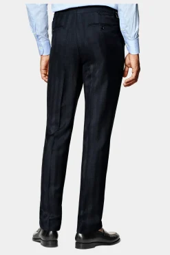 SUITSUPPLY Havana Anzug Navy Fischgrätmuster-Männlich Casual Anzüge