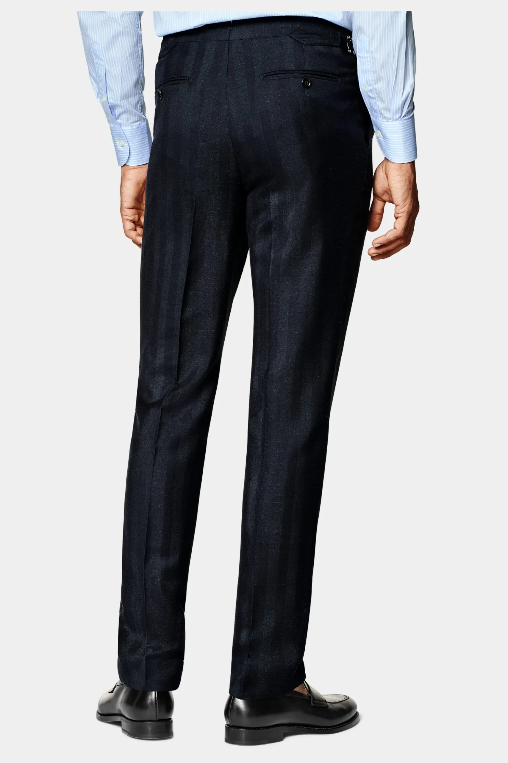 SUITSUPPLY Havana Anzug Navy Fischgrätmuster-Männlich Casual Anzüge