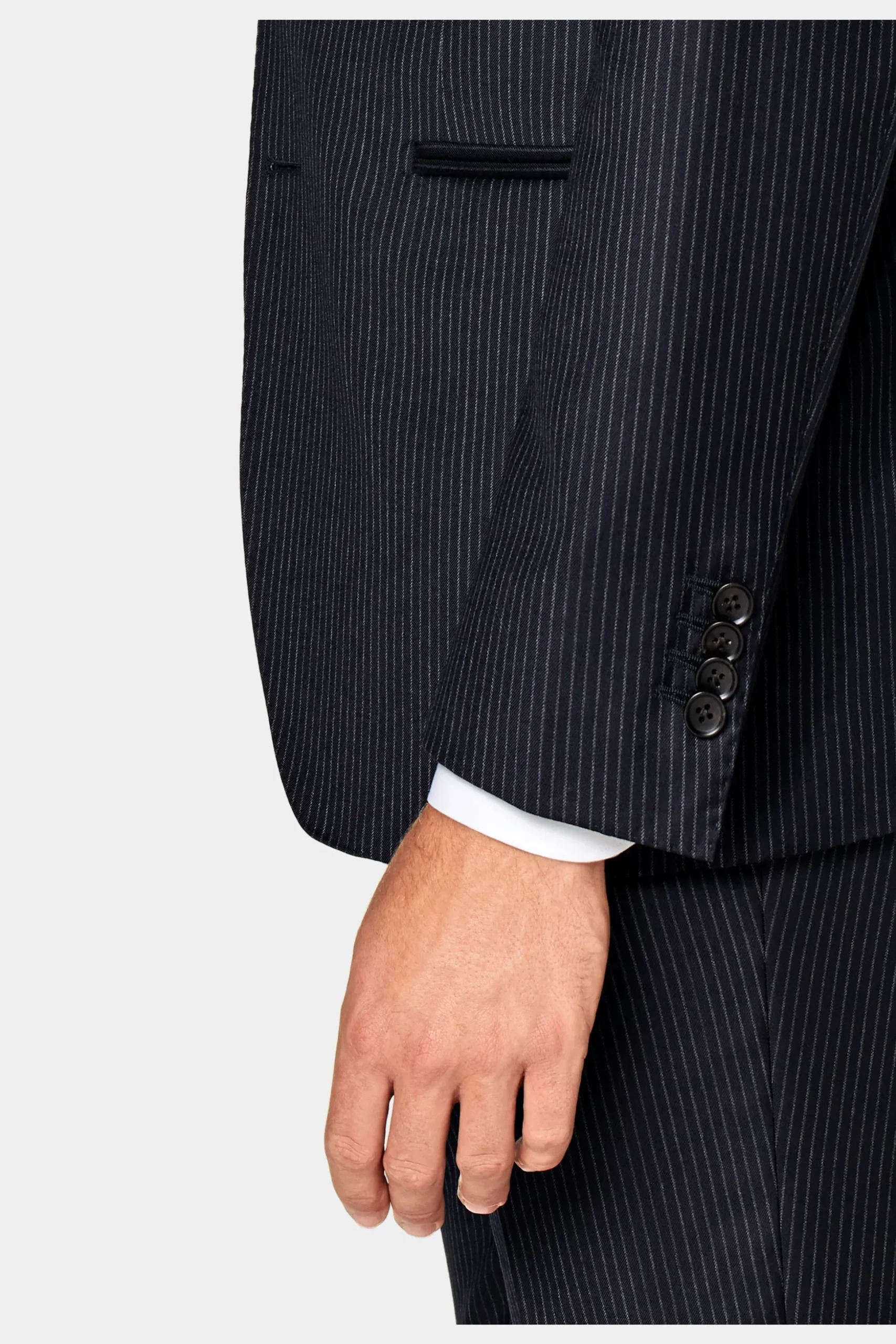 SUITSUPPLY Havana Anzug Navy Gestreift-Männlich Business Anzüge