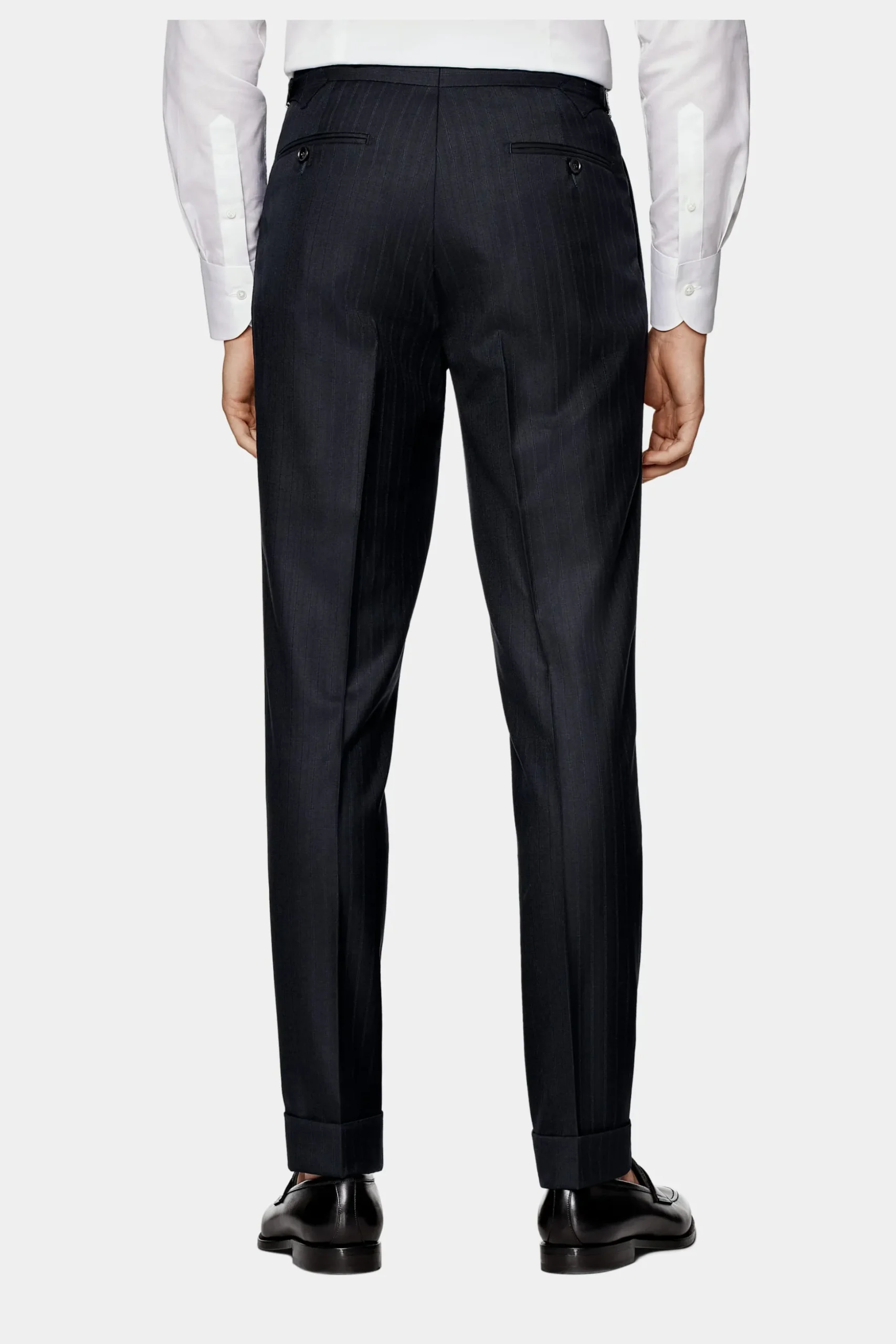 SUITSUPPLY Havana Anzug Navy Gestreift-Männlich Business Anzüge
