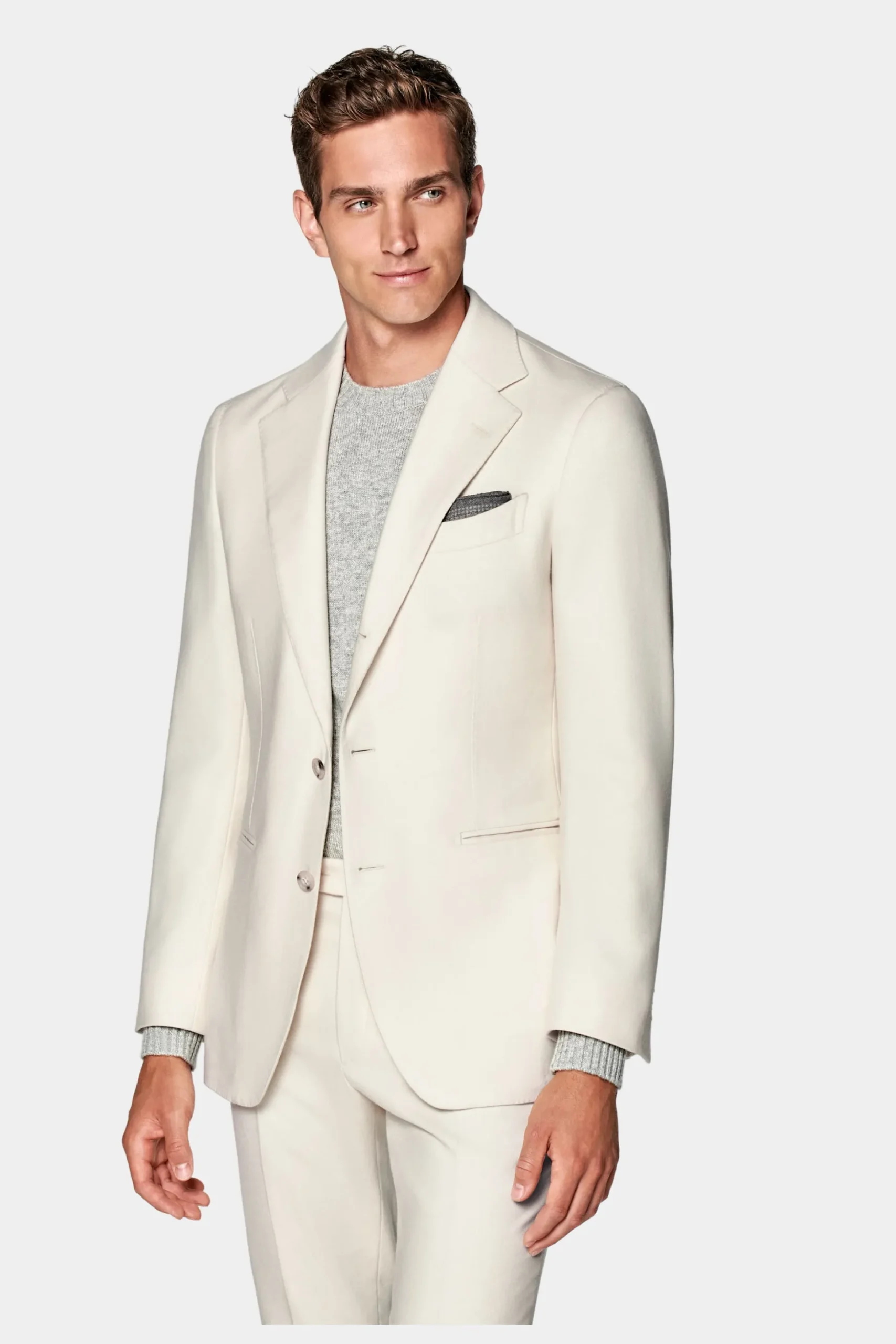 SUITSUPPLY Havana Anzug Off-White-Männlich Casual Anzüge