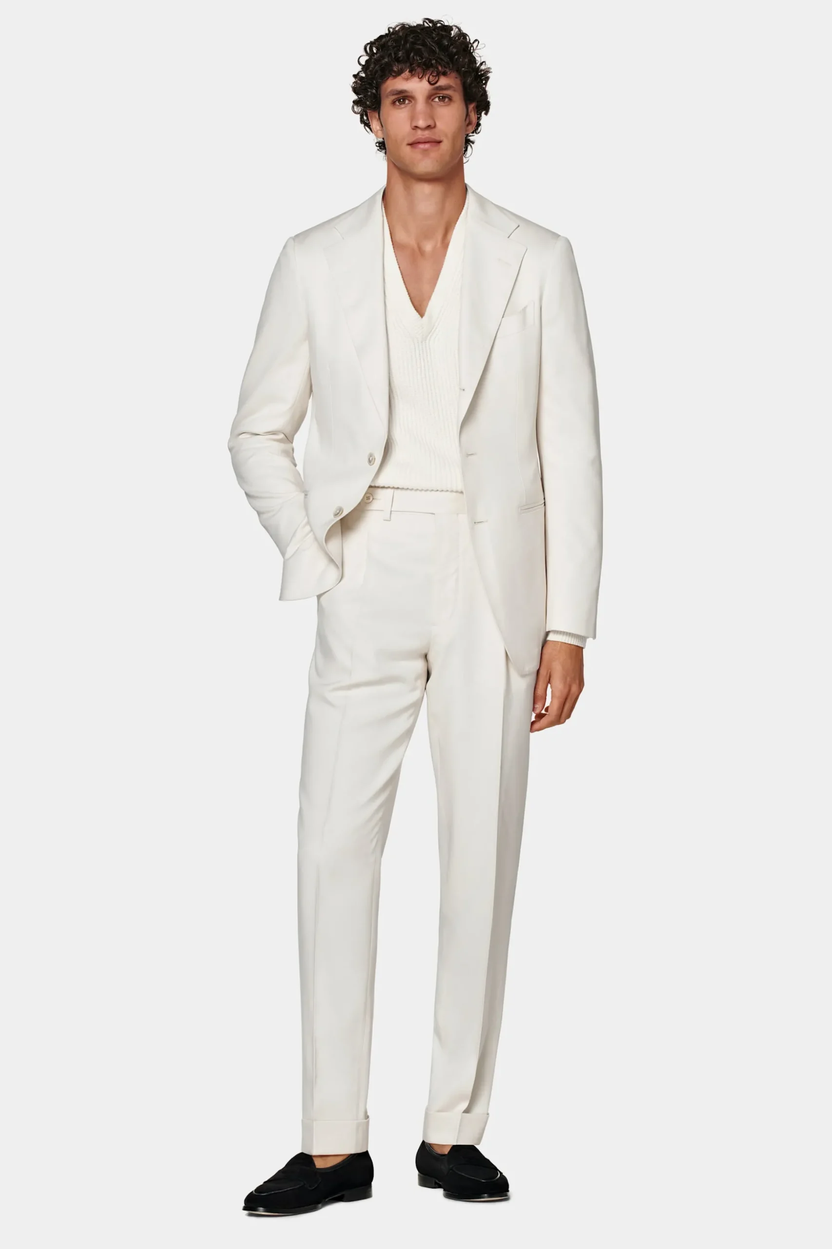 SUITSUPPLY Havana Anzug Off-White-Männlich Business Anzüge