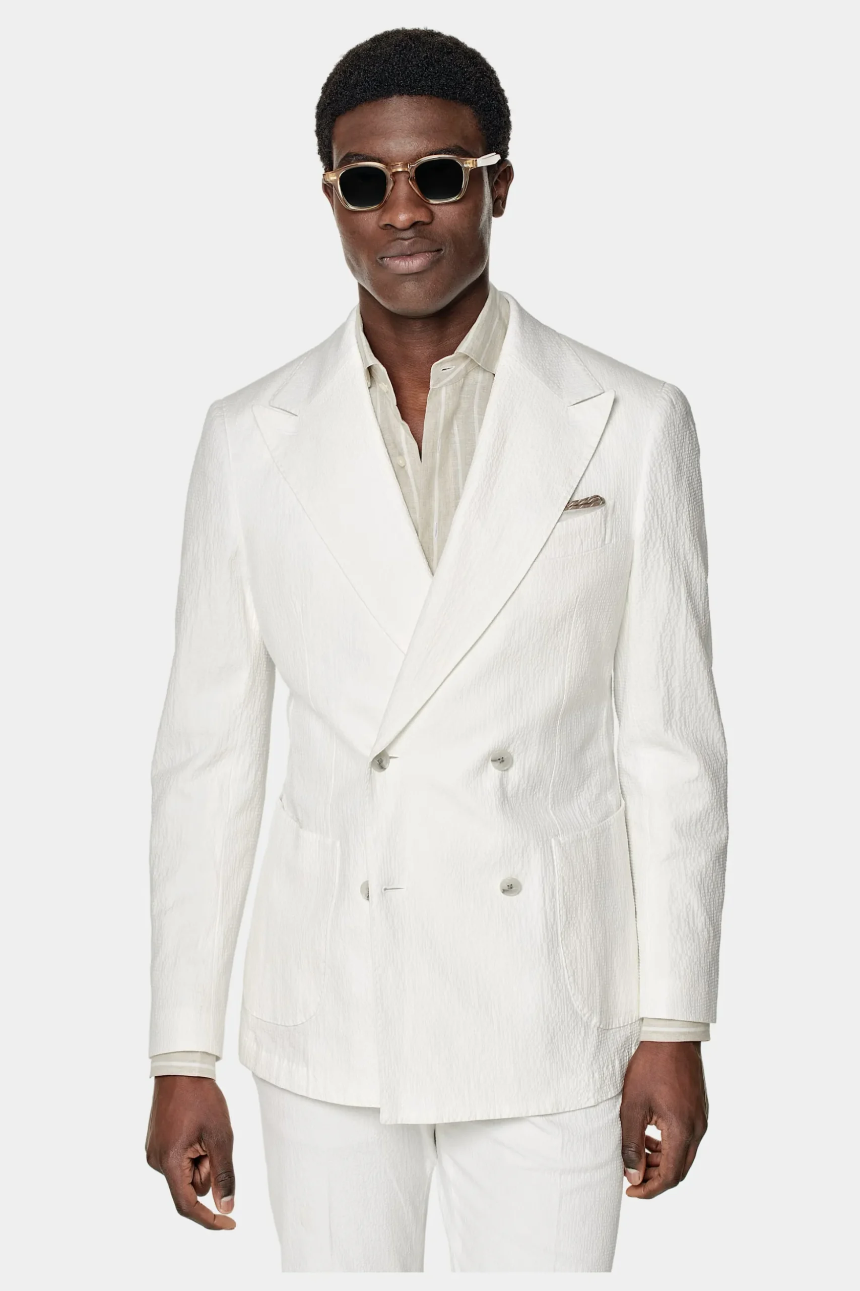 SUITSUPPLY Havana Anzug Off-White-Männlich Casual Anzüge