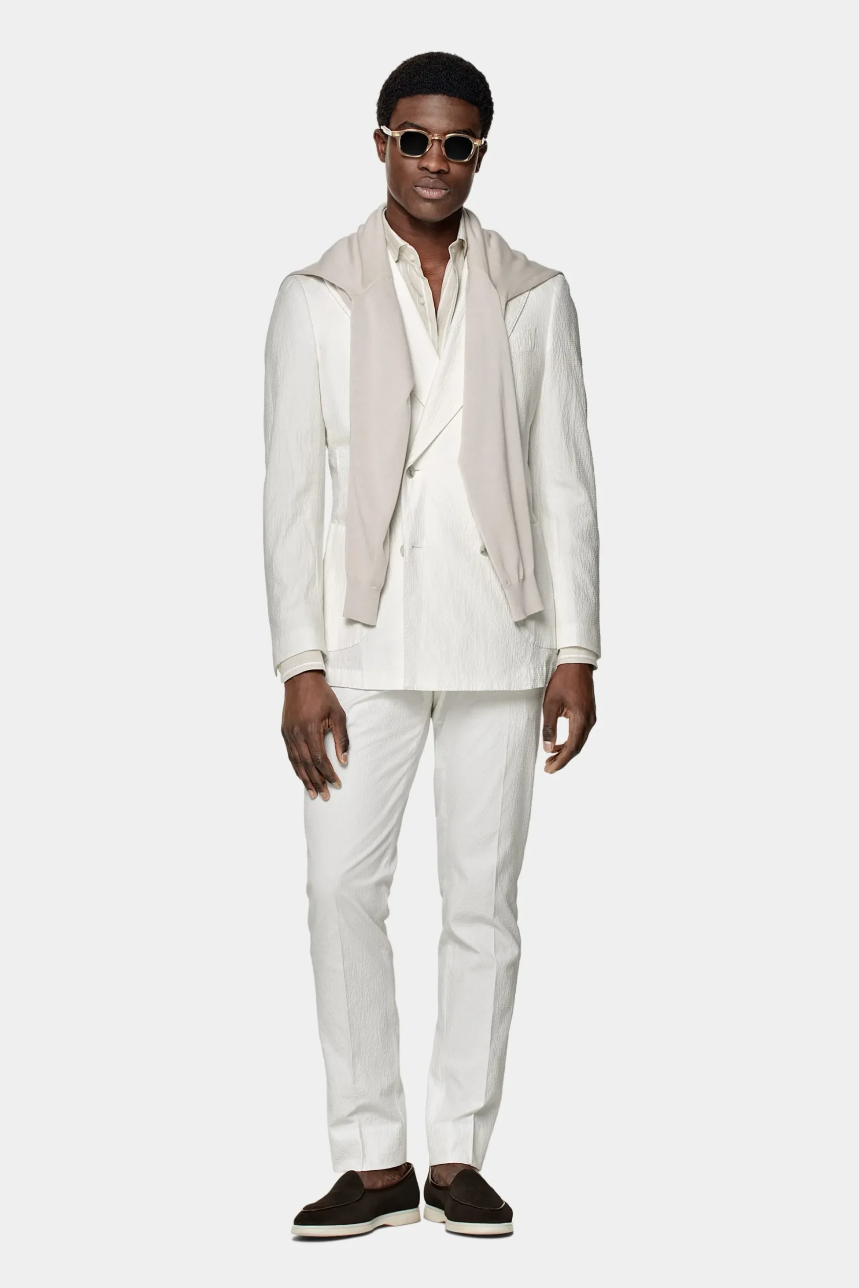 SUITSUPPLY Havana Anzug Off-White-Männlich Casual Anzüge