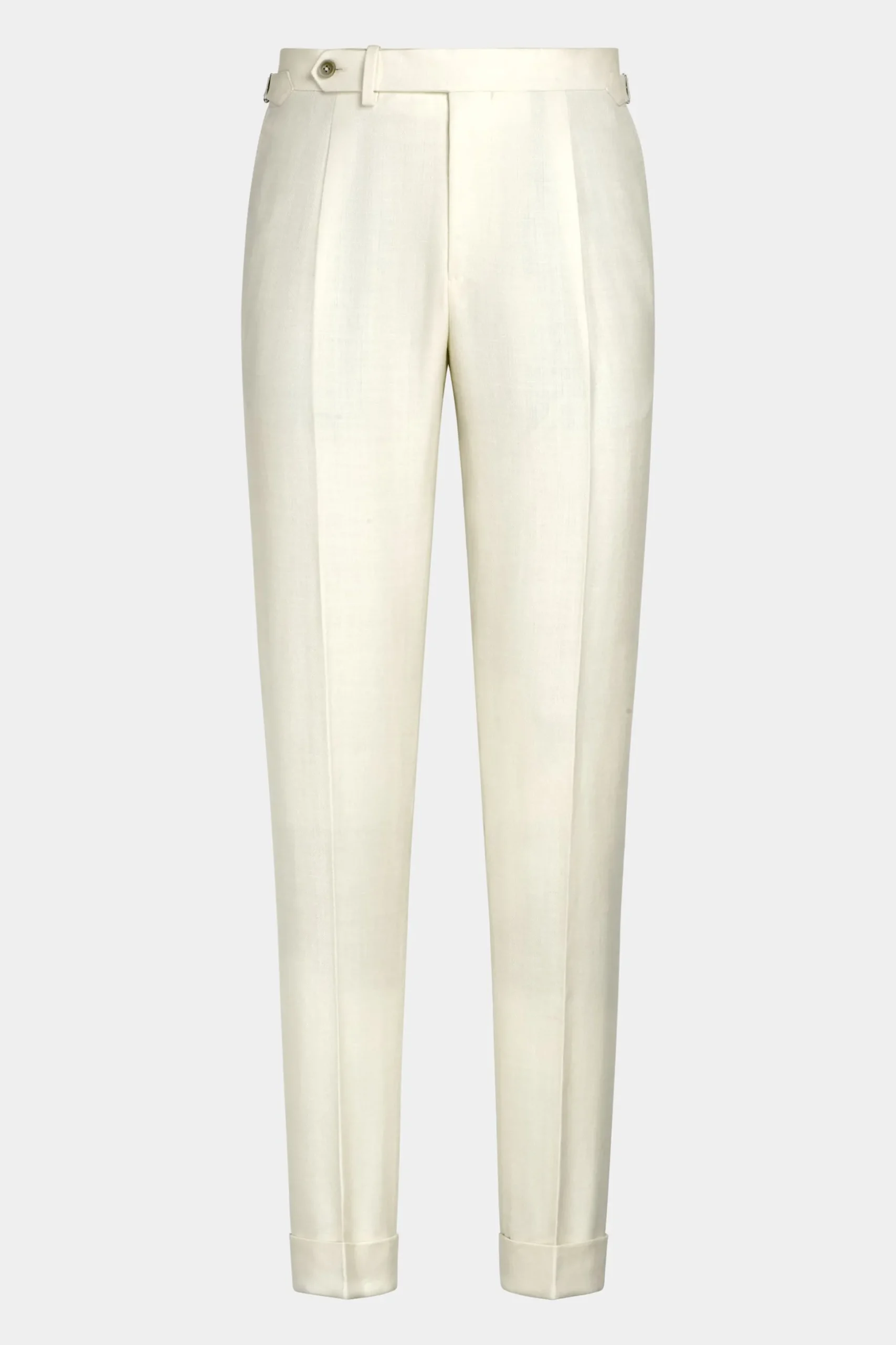 SUITSUPPLY Havana Anzug Off-White Fischgrätmuster-Männlich Casual Anzüge