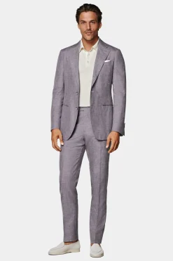 SUITSUPPLY Havana Anzug Purpur-Männlich Casual Anzüge
