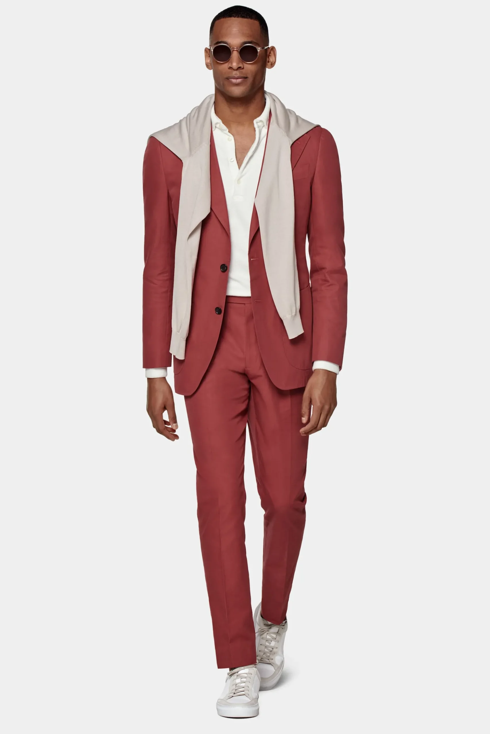 SUITSUPPLY Havana Anzug Rot-Männlich Casual Anzüge