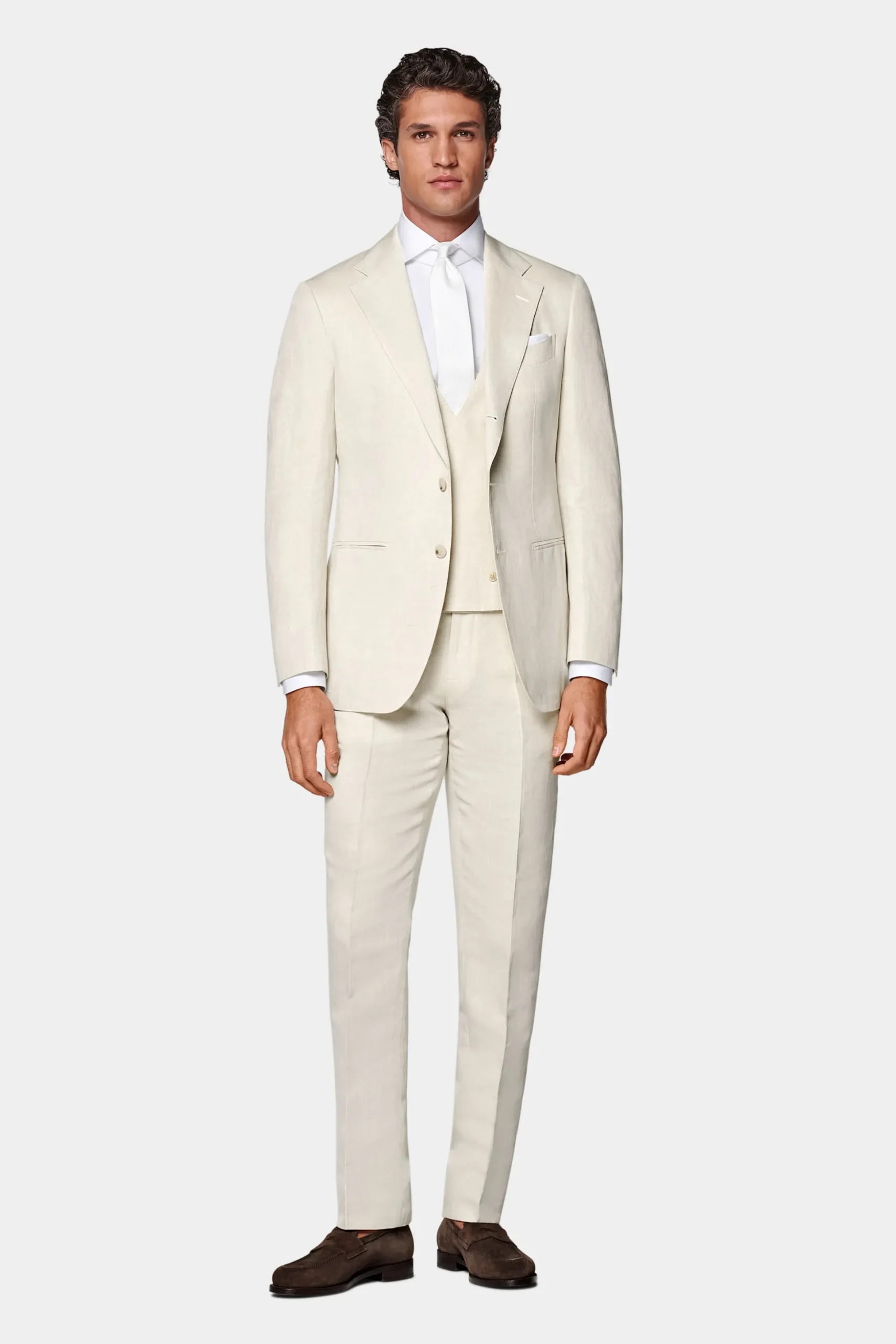 SUITSUPPLY Havana Anzug Sand-Männlich Casual Anzüge