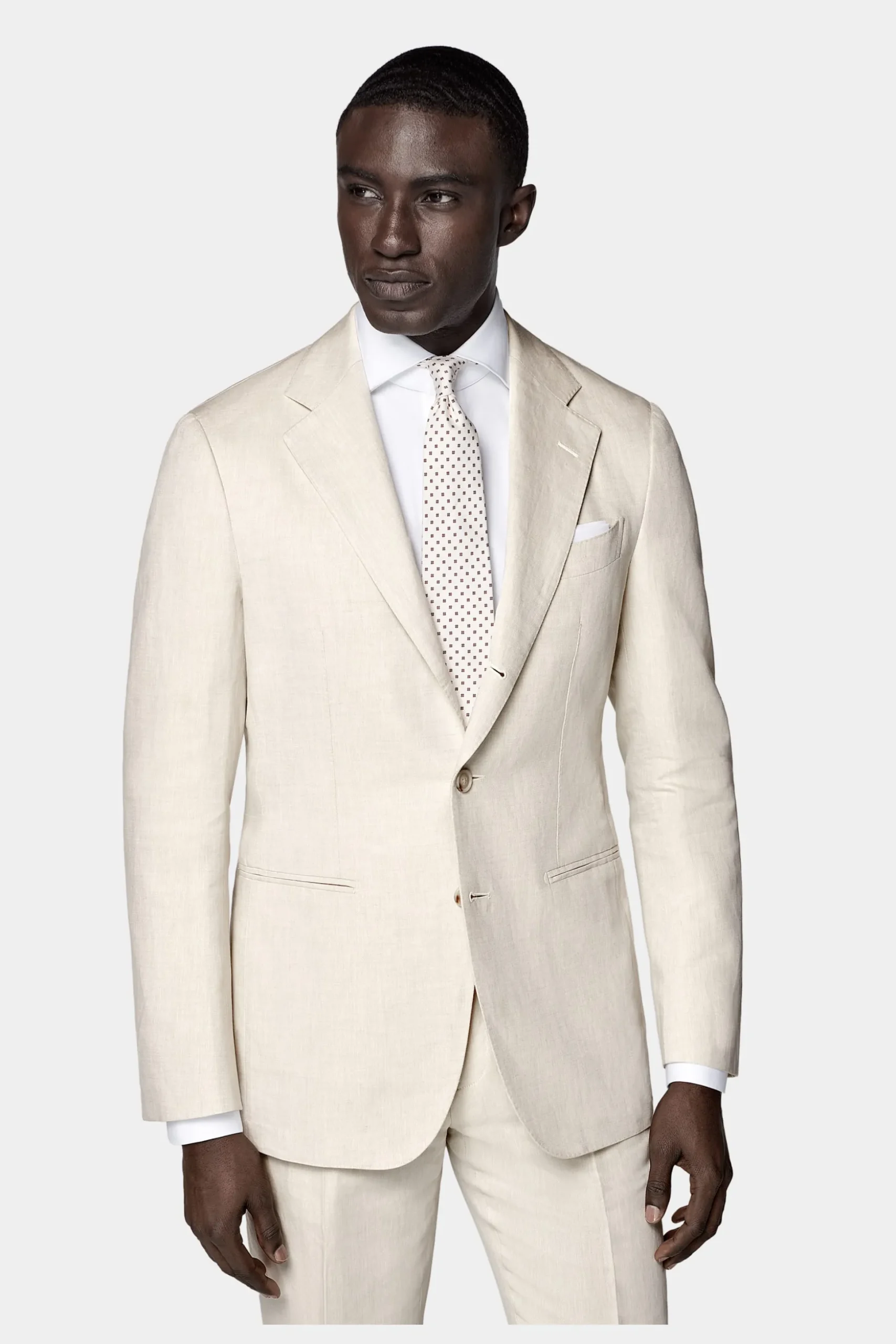 SUITSUPPLY Havana Anzug Sand-Männlich Casual Anzüge