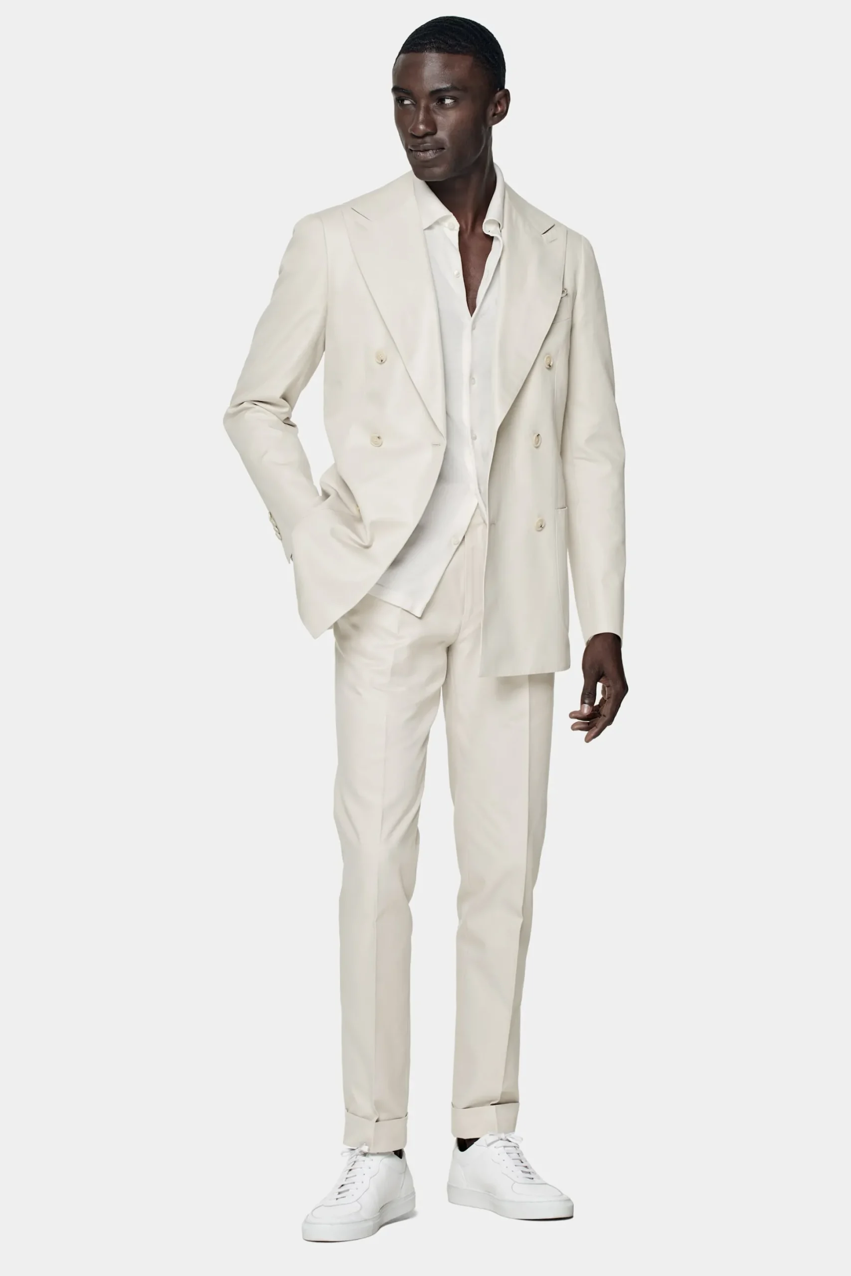 SUITSUPPLY Havana Anzug Sand-Männlich Casual Anzüge