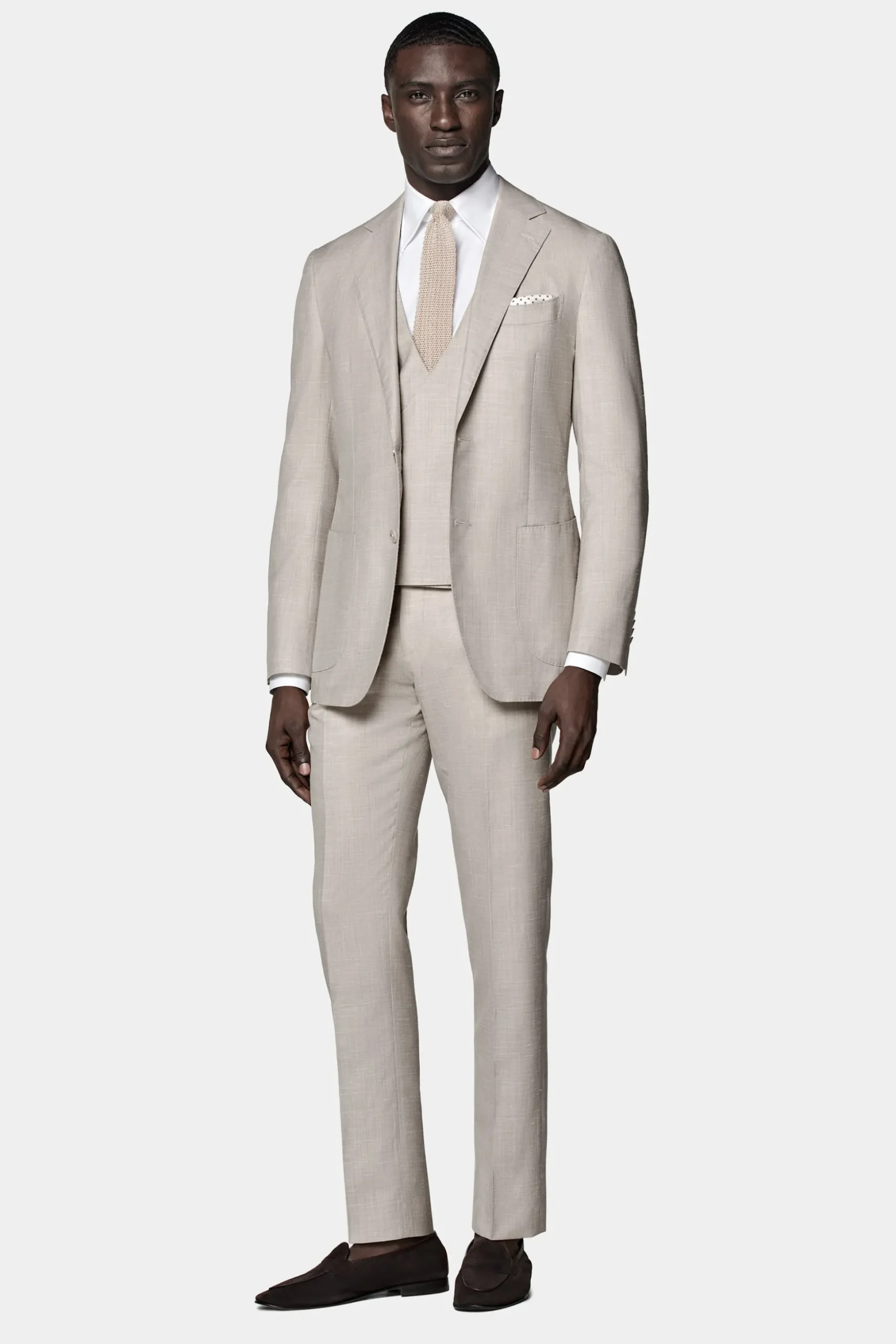 SUITSUPPLY Havana Anzug Sand-Männlich Hochzeitsanzüge