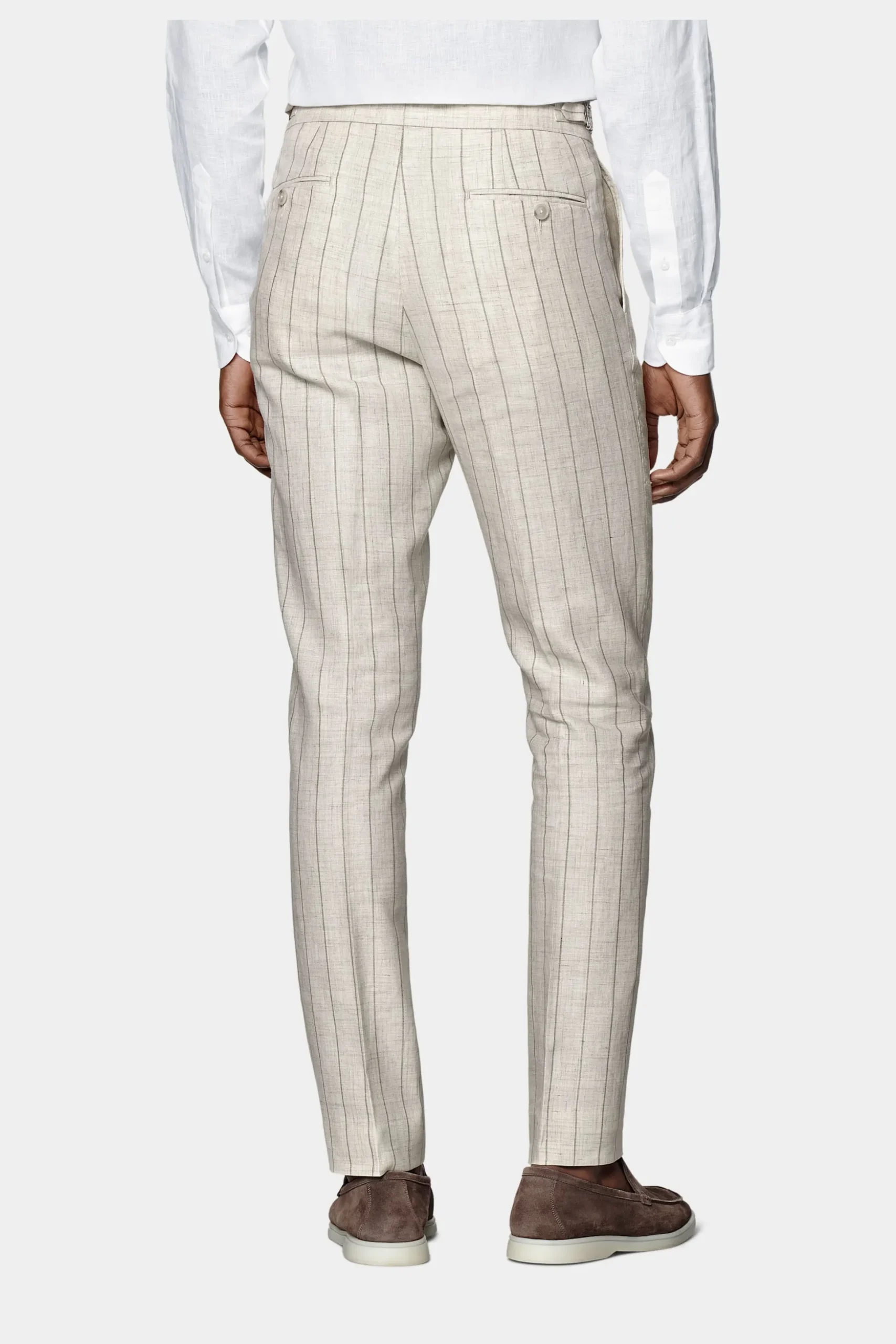 SUITSUPPLY Havana Anzug Sand Gestreift-Männlich Casual Anzüge