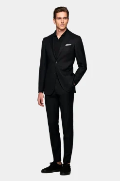 SUITSUPPLY Havana Anzug Schwarz-Männlich Business Anzüge