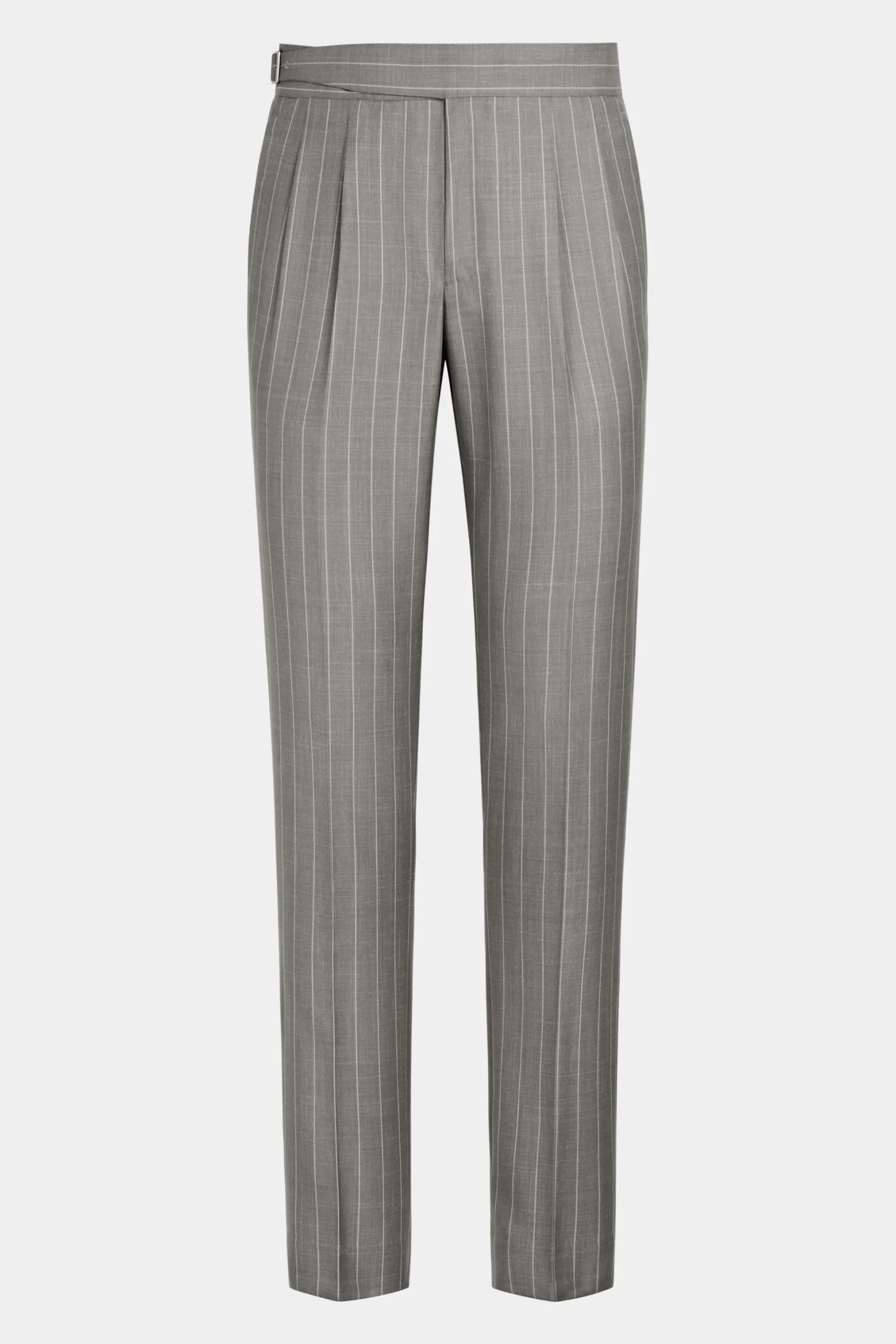 SUITSUPPLY Havana Anzug Taupe Gestreift-Männlich Casual Anzüge