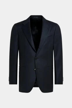 SUITSUPPLY Havana Anzugsakko Navy Birdseye-Muster-Männlich Klassische Sakkos
