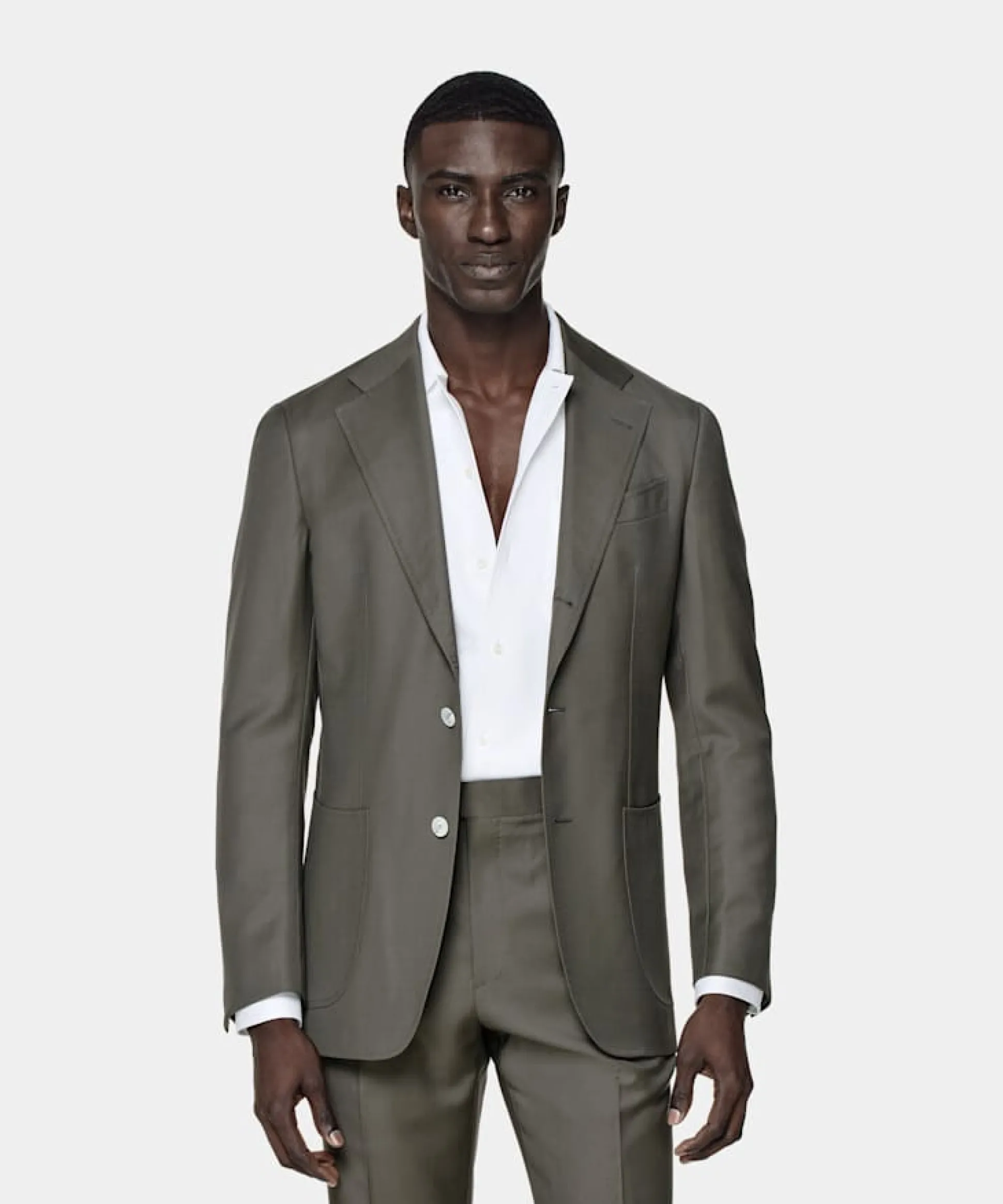 SUITSUPPLY Havana Ganzjahresanzug Mittelgrün-Männlich Formelle Hochzeit